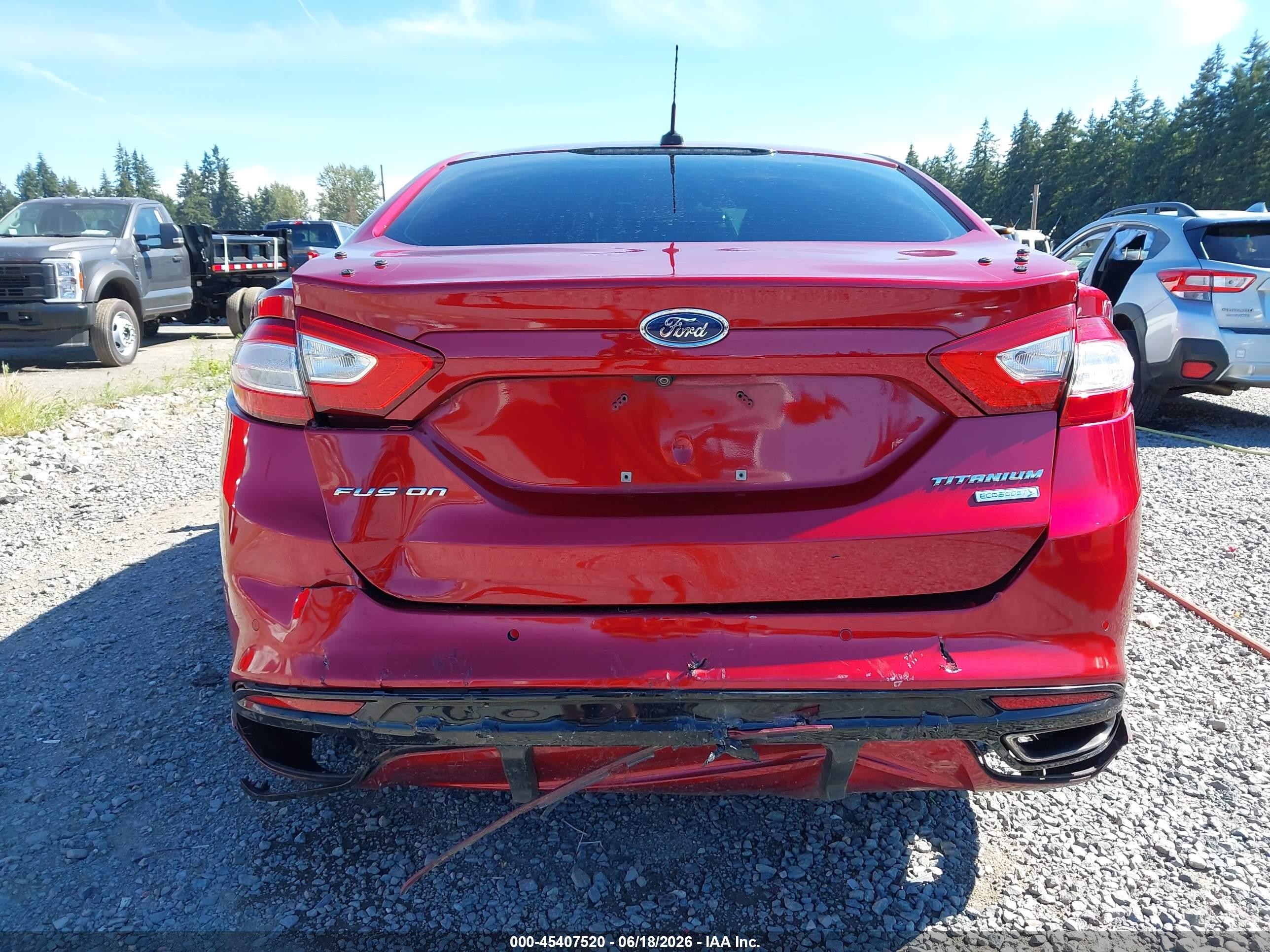 2013 Ford Fusion Titanium Red vin: 3FA6P0K90DR220316