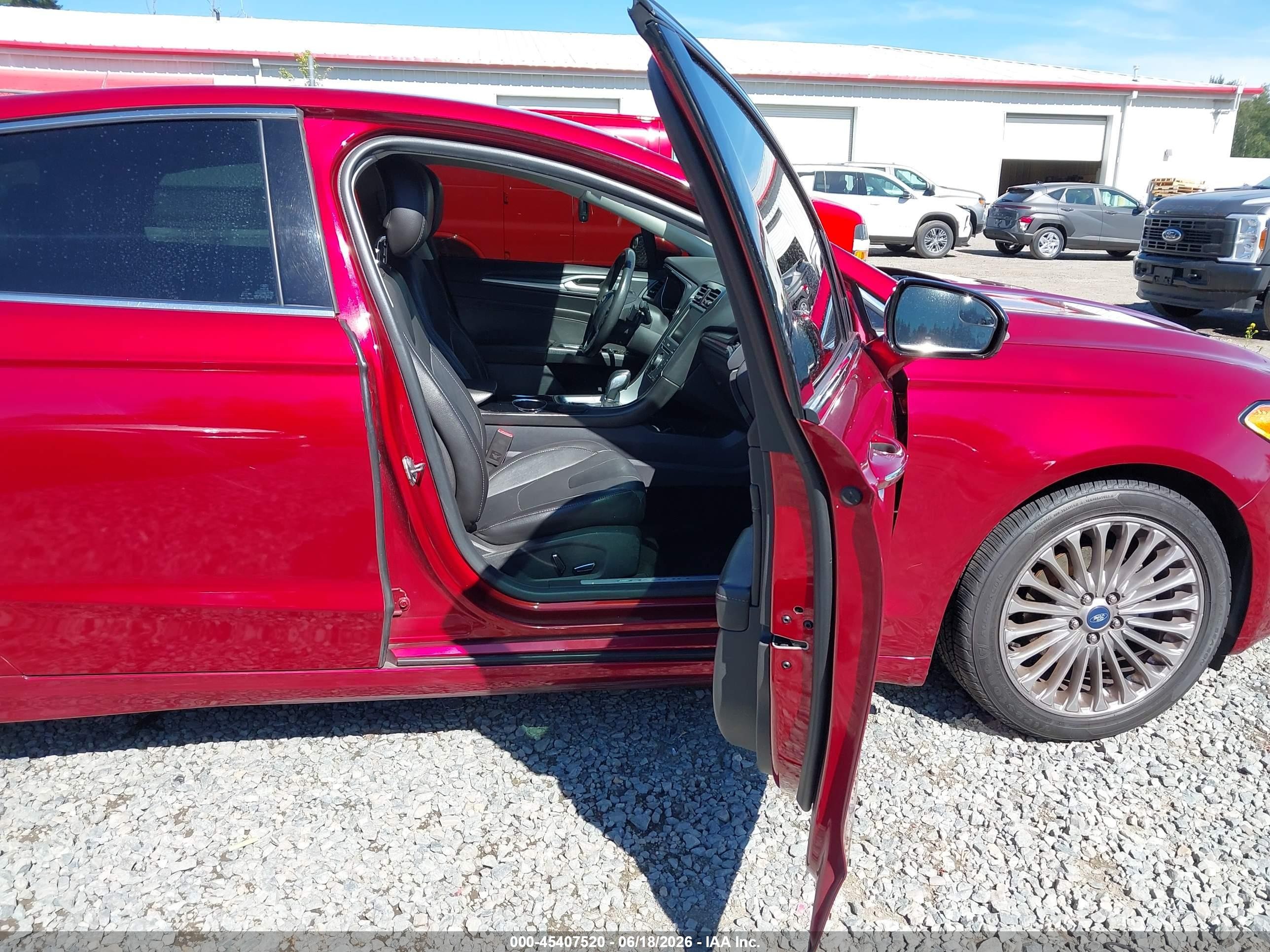 2013 Ford Fusion Titanium Red vin: 3FA6P0K90DR220316