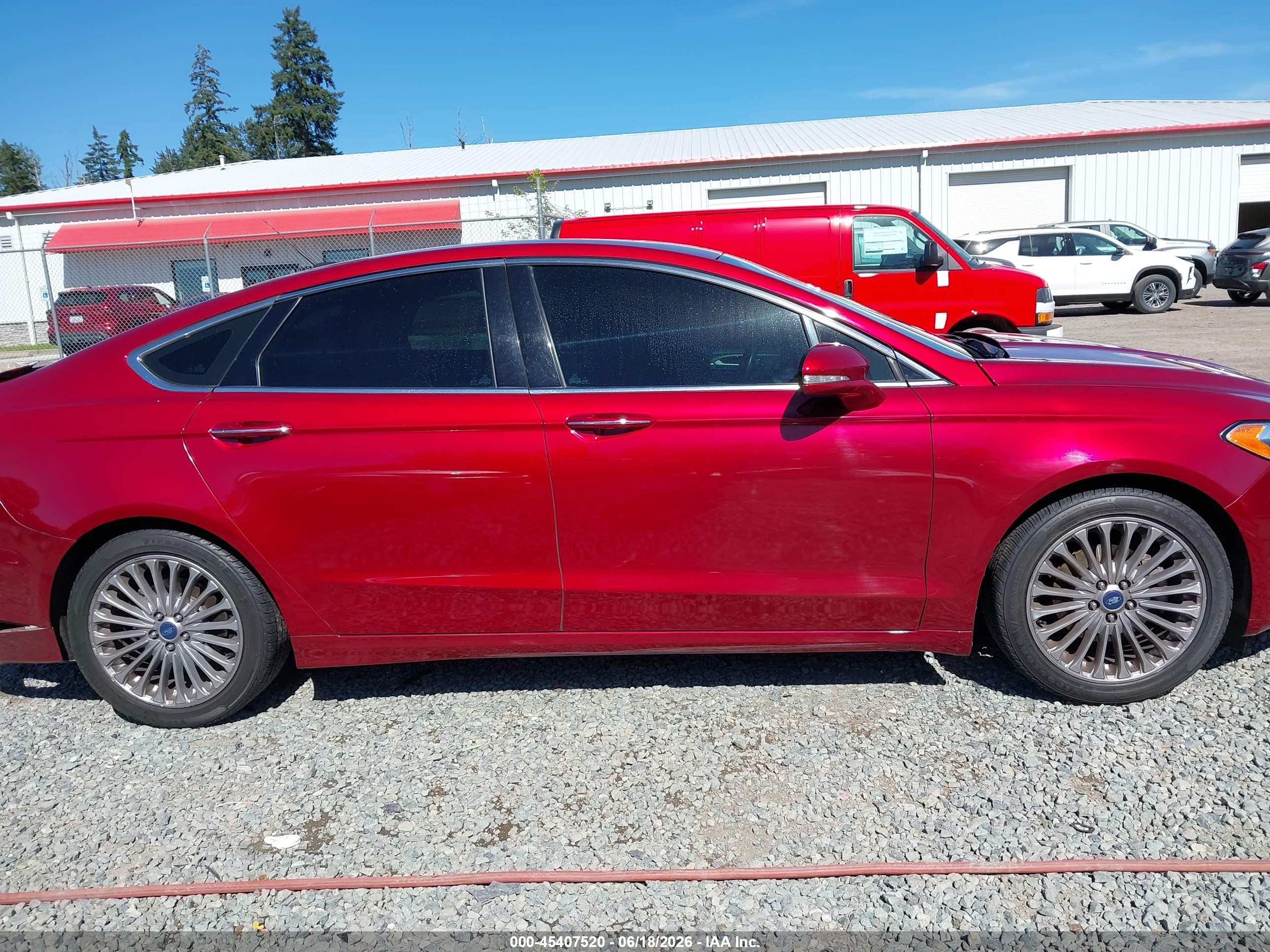 2013 Ford Fusion Titanium Red vin: 3FA6P0K90DR220316