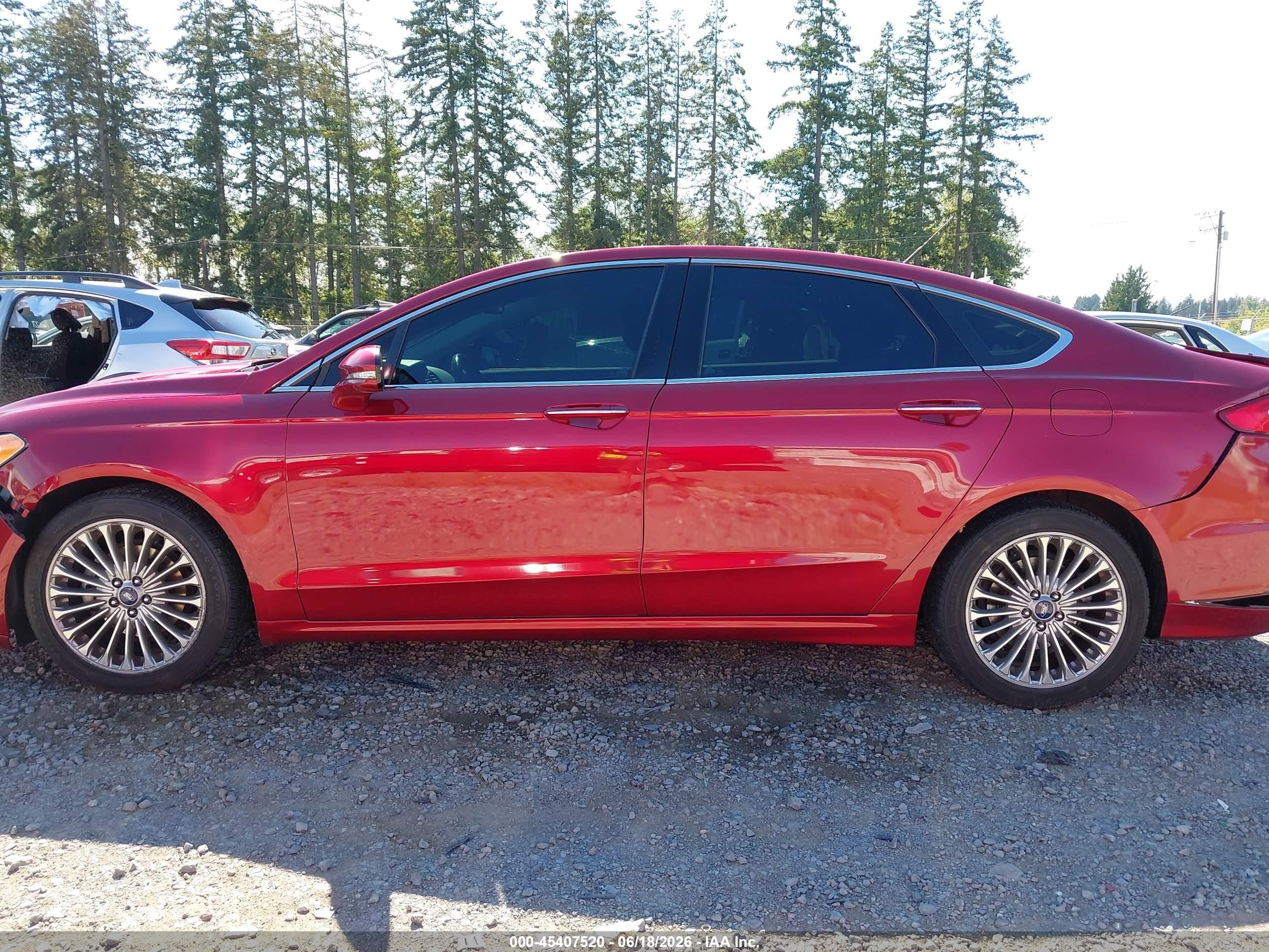 2013 Ford Fusion Titanium Red vin: 3FA6P0K90DR220316