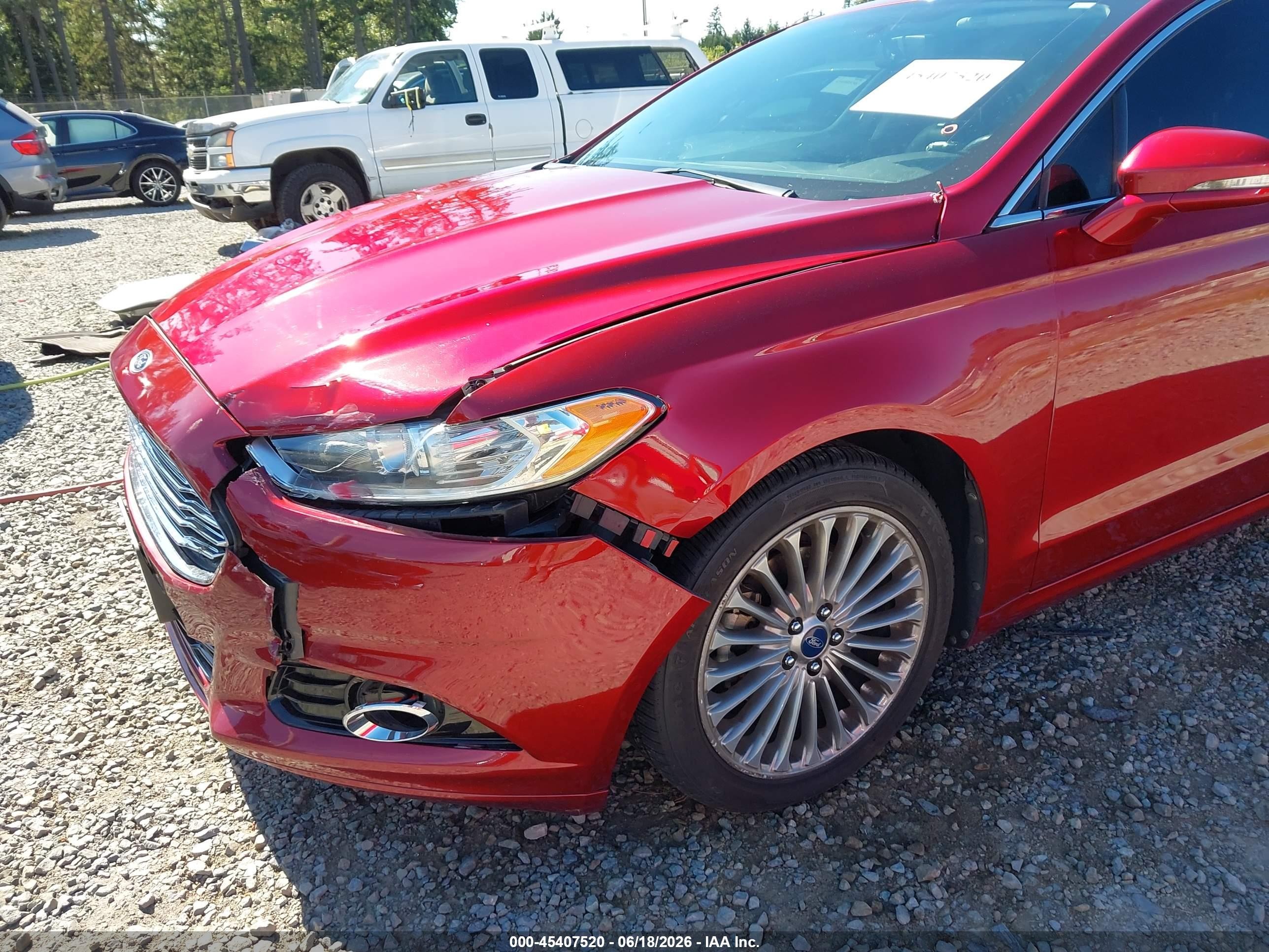 2013 Ford Fusion Titanium Red vin: 3FA6P0K90DR220316