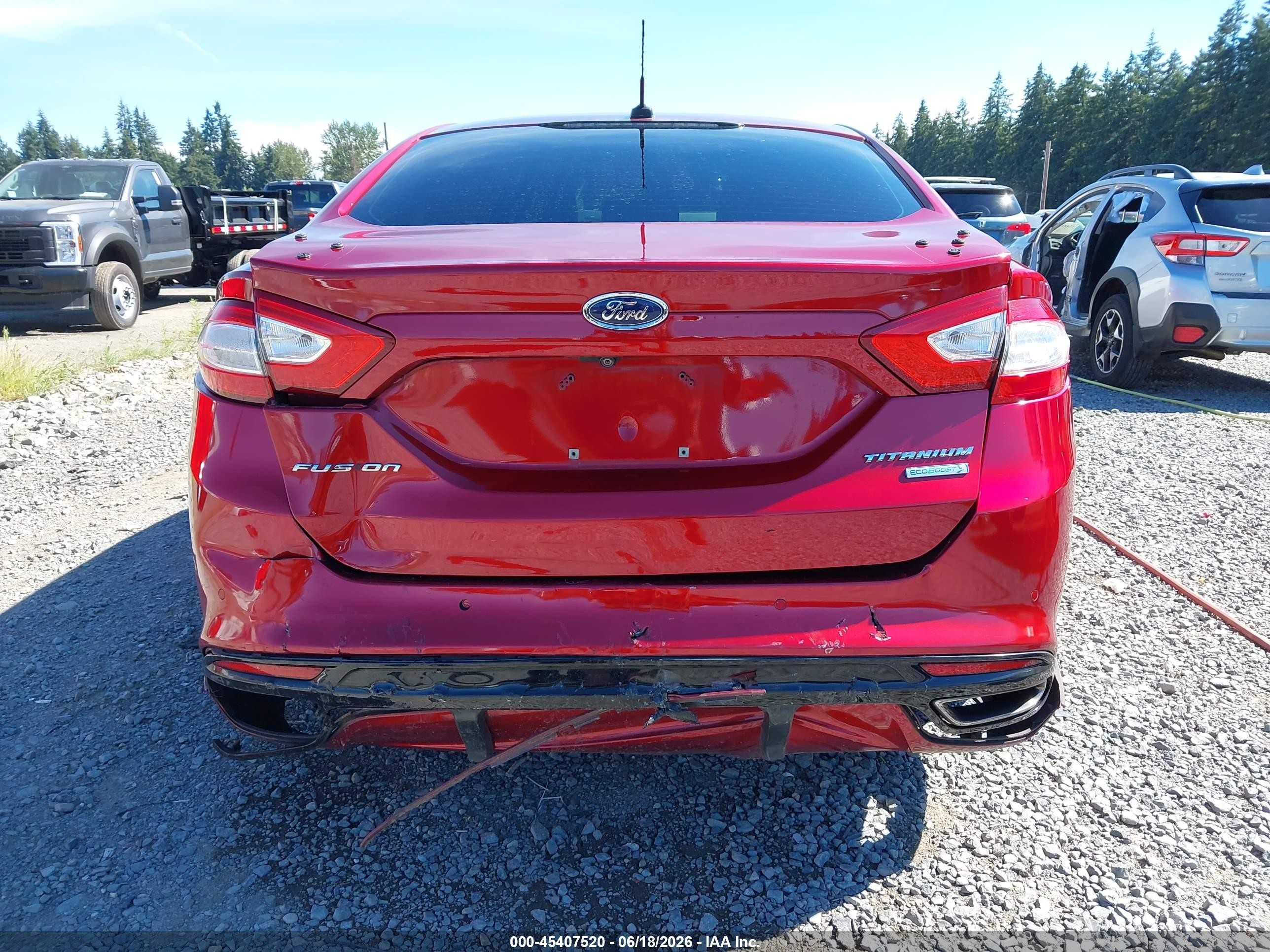 2013 Ford Fusion Titanium Red vin: 3FA6P0K90DR220316