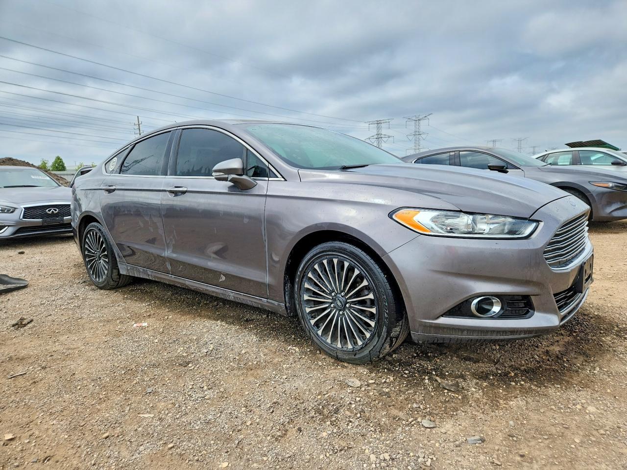 2013 Ford Fusion Titanium Gray vin: 3FA6P0K90DR270827