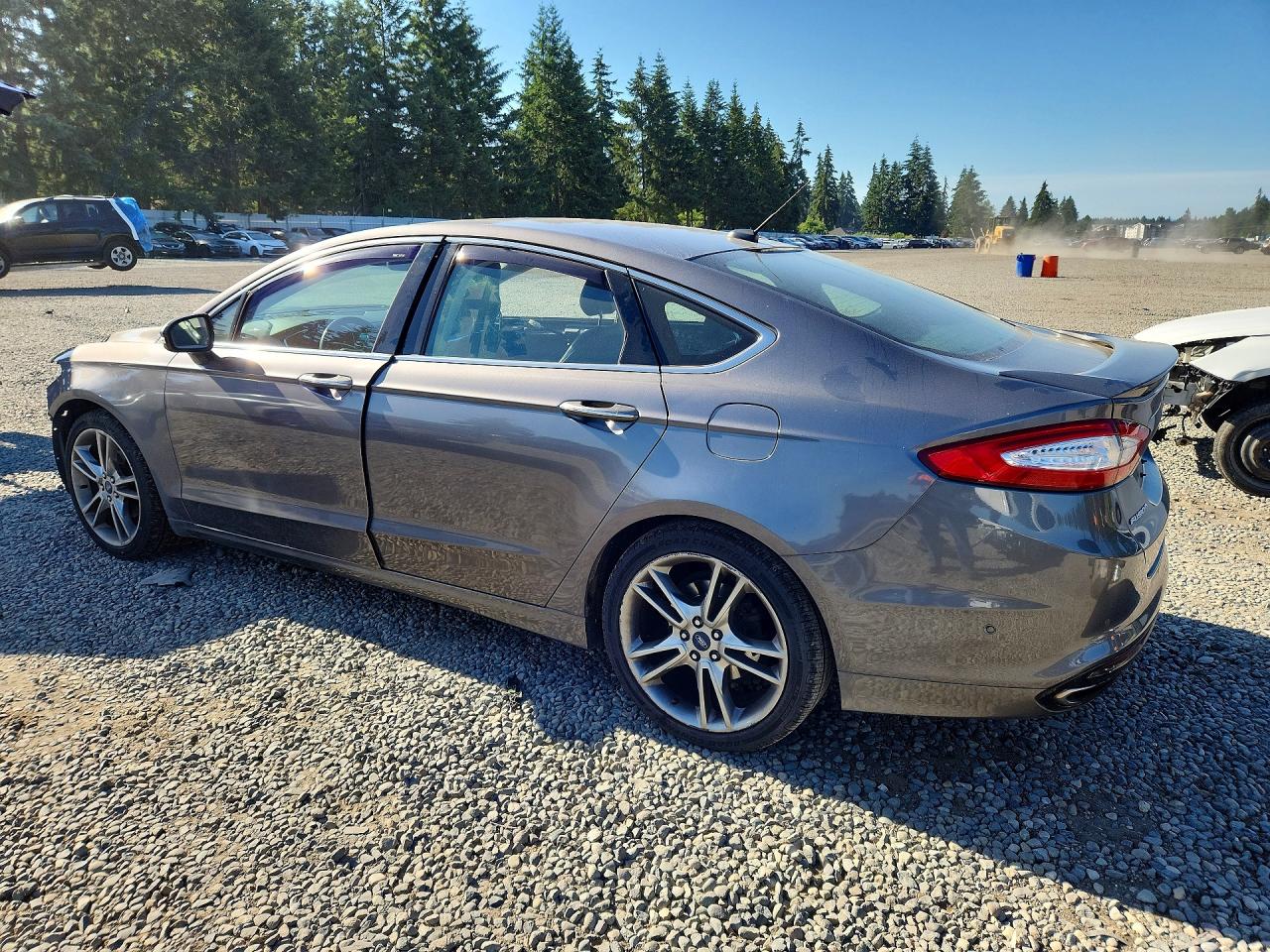 2013 Ford Fusion Titanium Gray vin: 3FA6P0K90DR326202