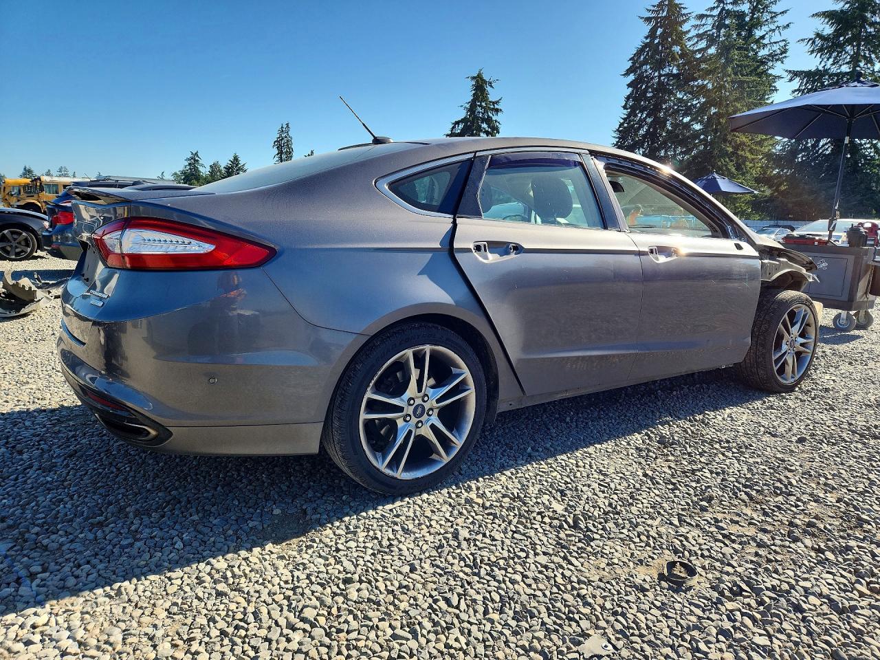 2013 Ford Fusion Titanium Gray vin: 3FA6P0K90DR326202