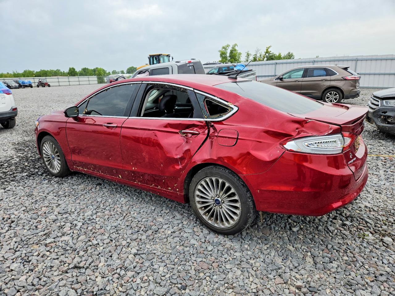 2014 Ford Fusion Titanium Красный vin: 3FA6P0K90ER199582