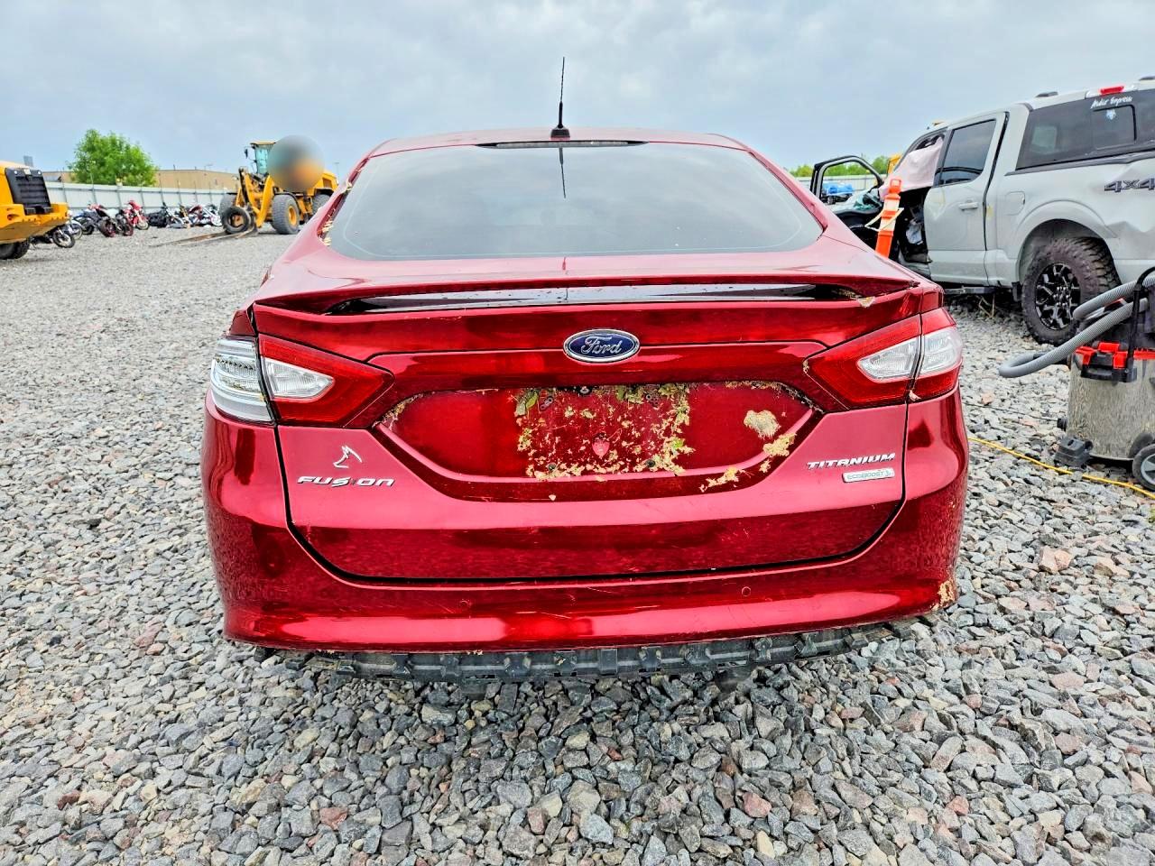 2014 Ford Fusion Titanium Красный vin: 3FA6P0K90ER199582