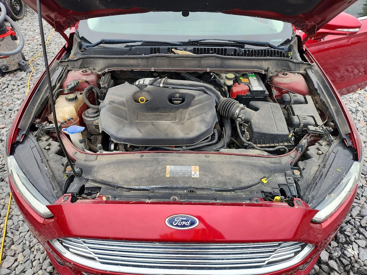 2014 Ford Fusion Titanium Красный vin: 3FA6P0K90ER199582