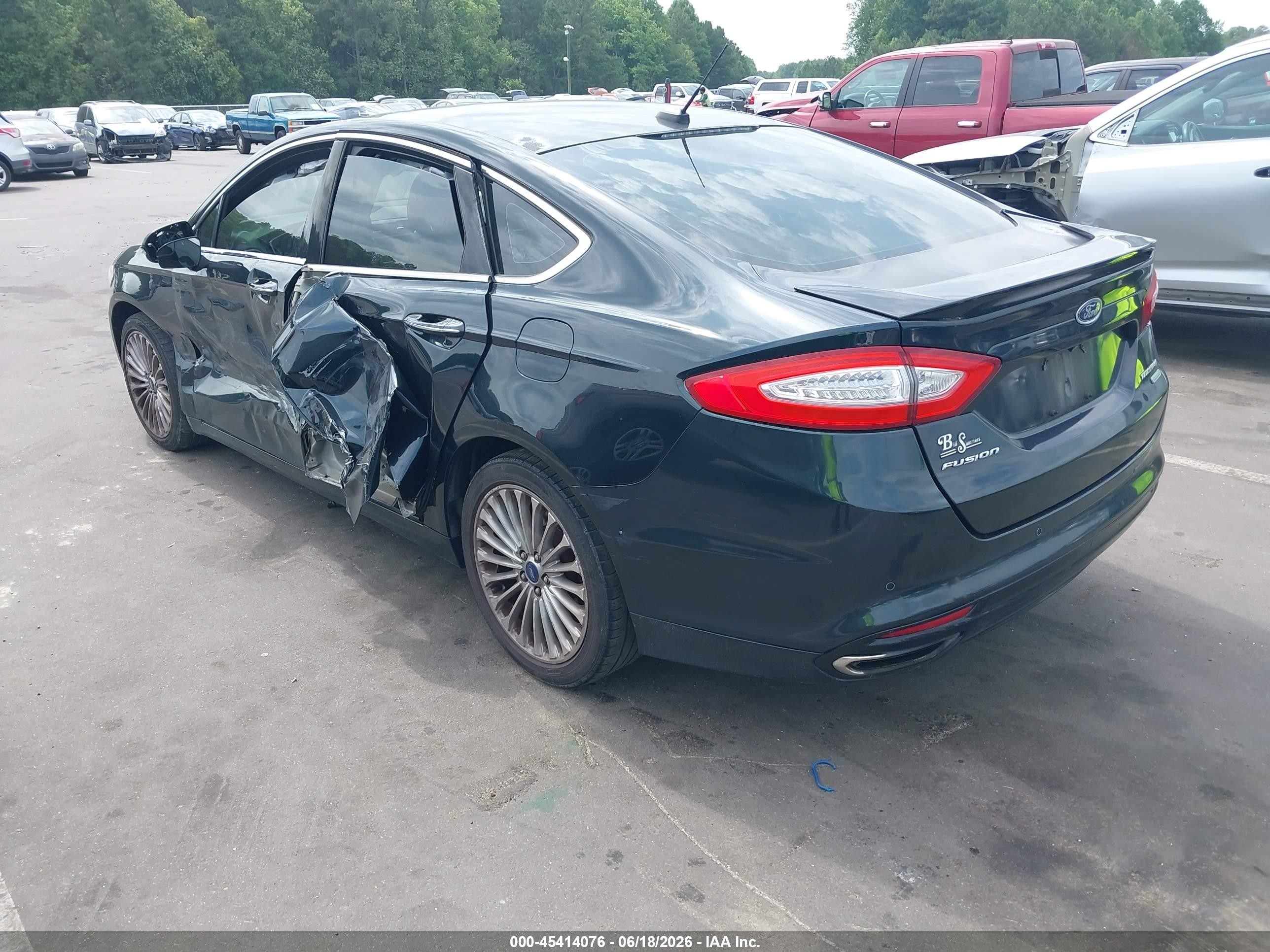 2014 Ford Fusion Titanium Dark Blue vin: 3FA6P0K90ER229518