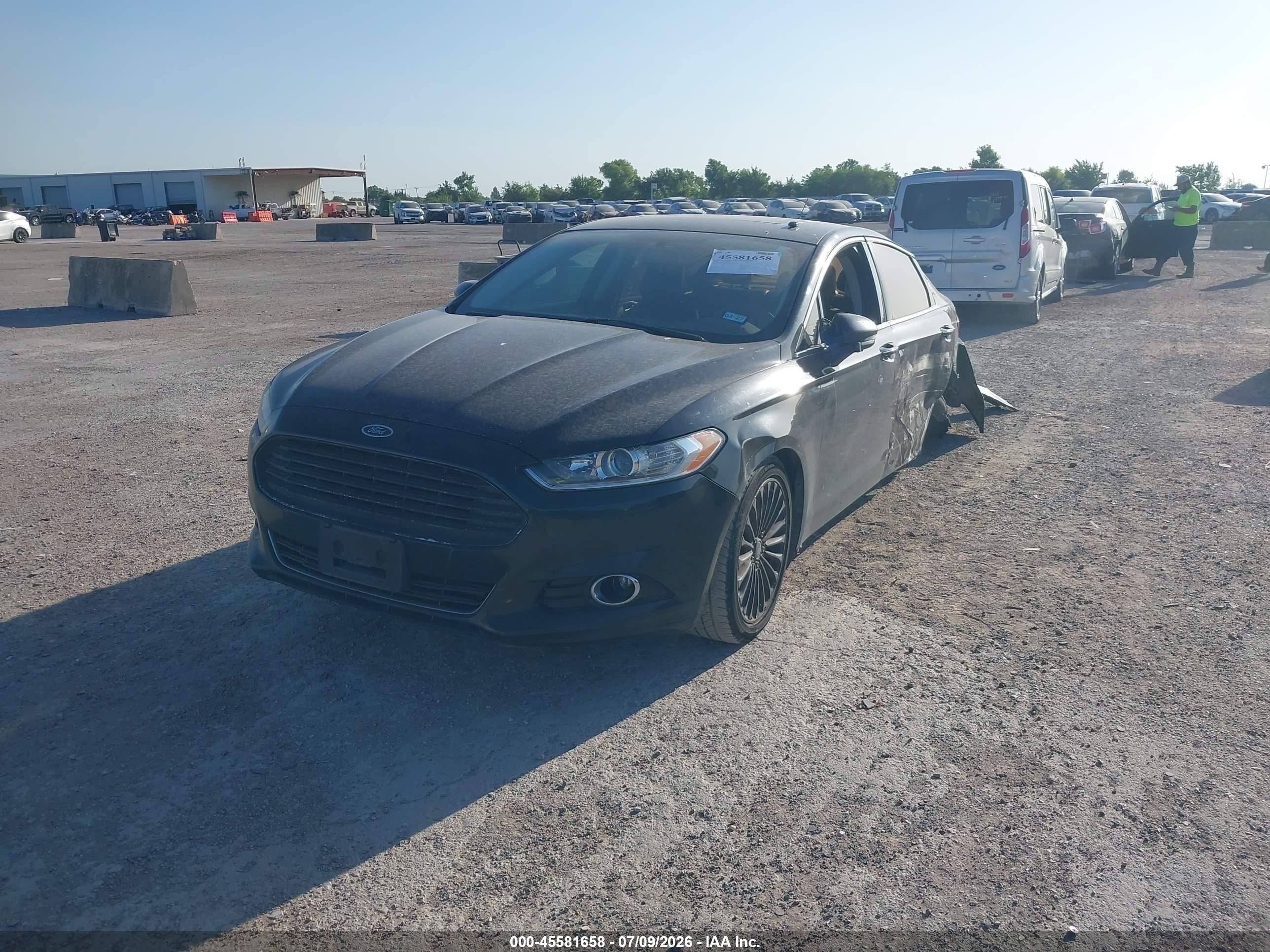 2014 Ford Fusion Titanium Black vin: 3FA6P0K90ER245508