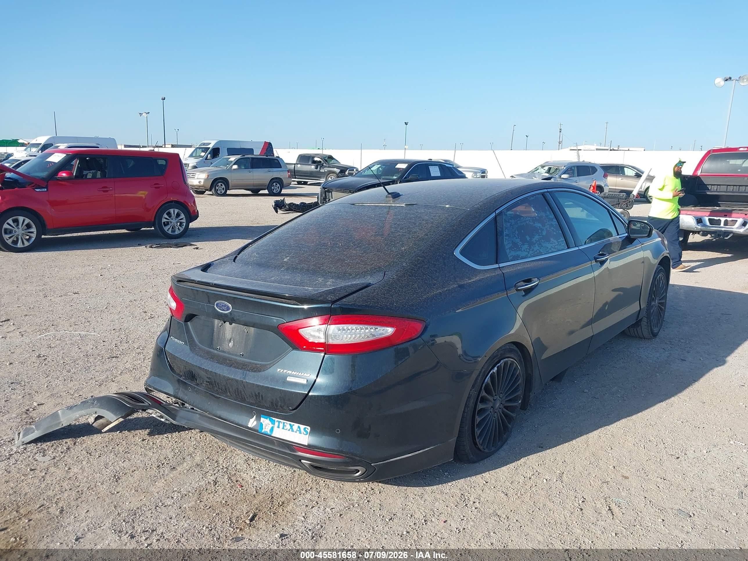 2014 Ford Fusion Titanium Black vin: 3FA6P0K90ER245508