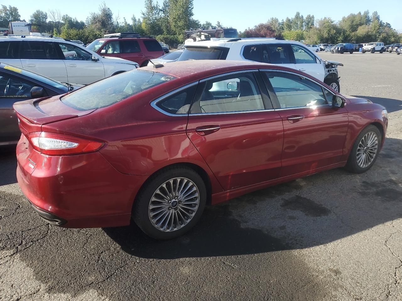 2014 Ford Fusion Titanium Red vin: 3FA6P0K90ER294112