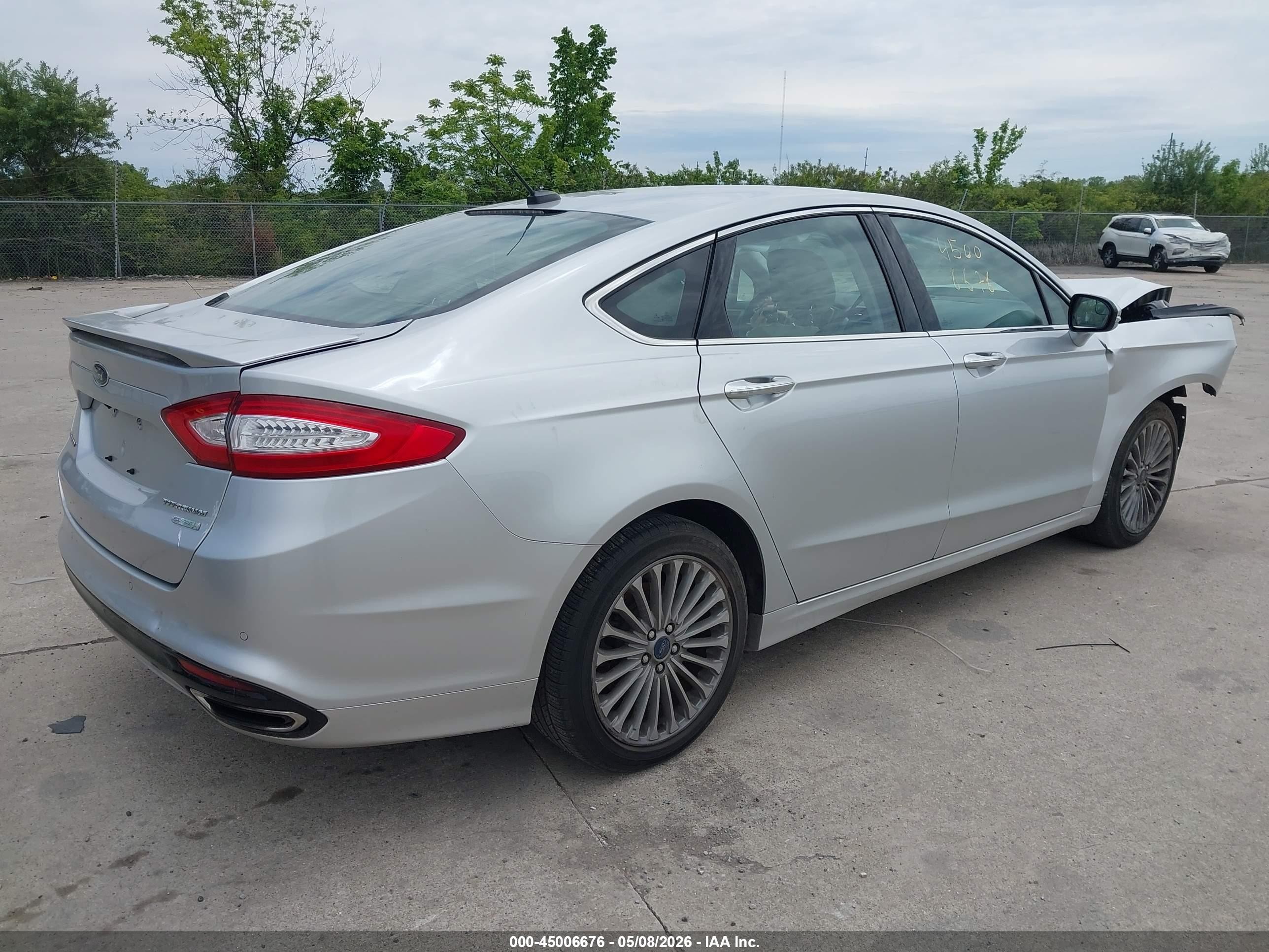 2014 Ford Fusion Titanium Серебряный vin: 3FA6P0K90ER322233