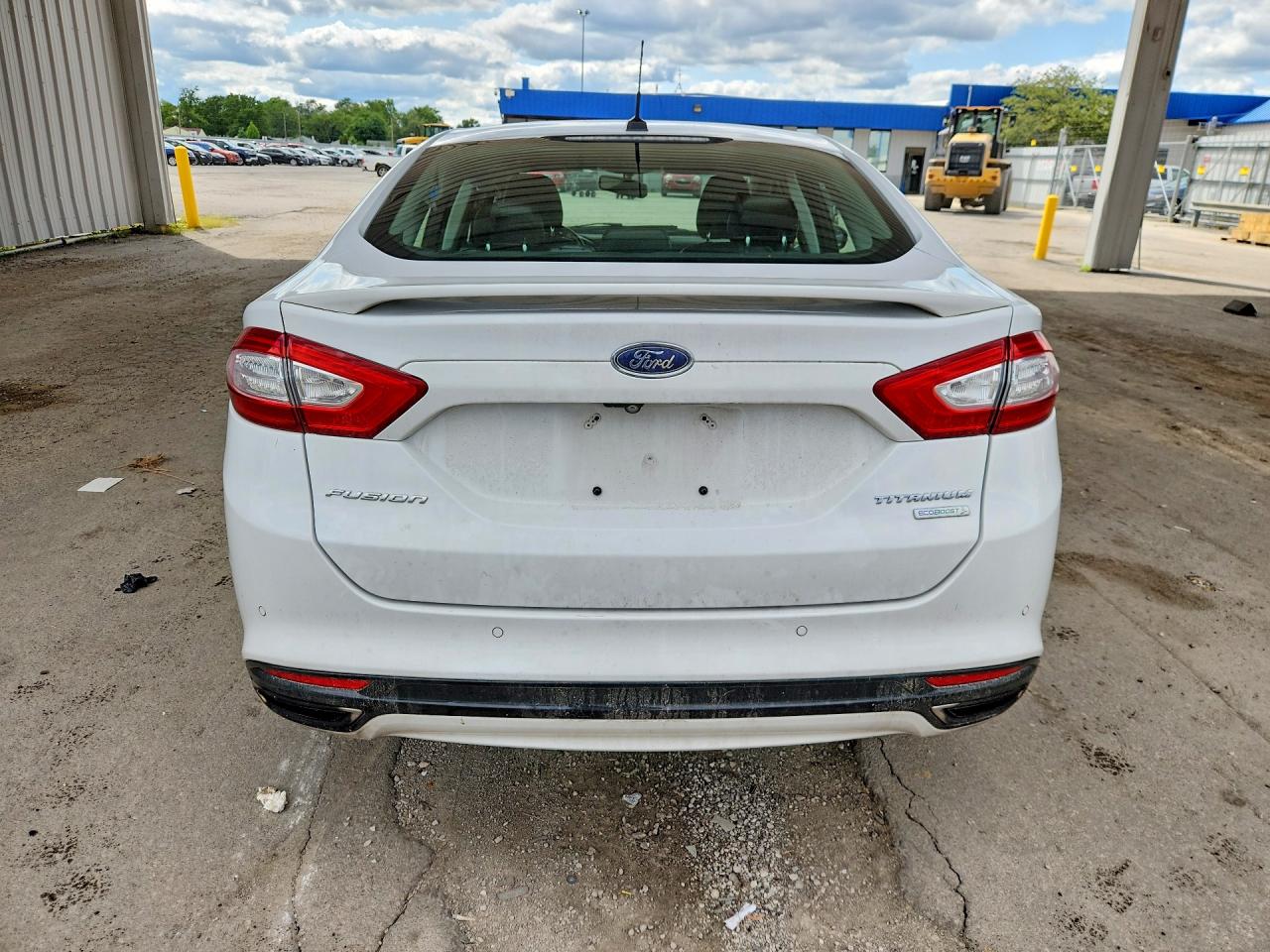 2014 Ford Fusion Titanium White vin: 3FA6P0K90ER380682
