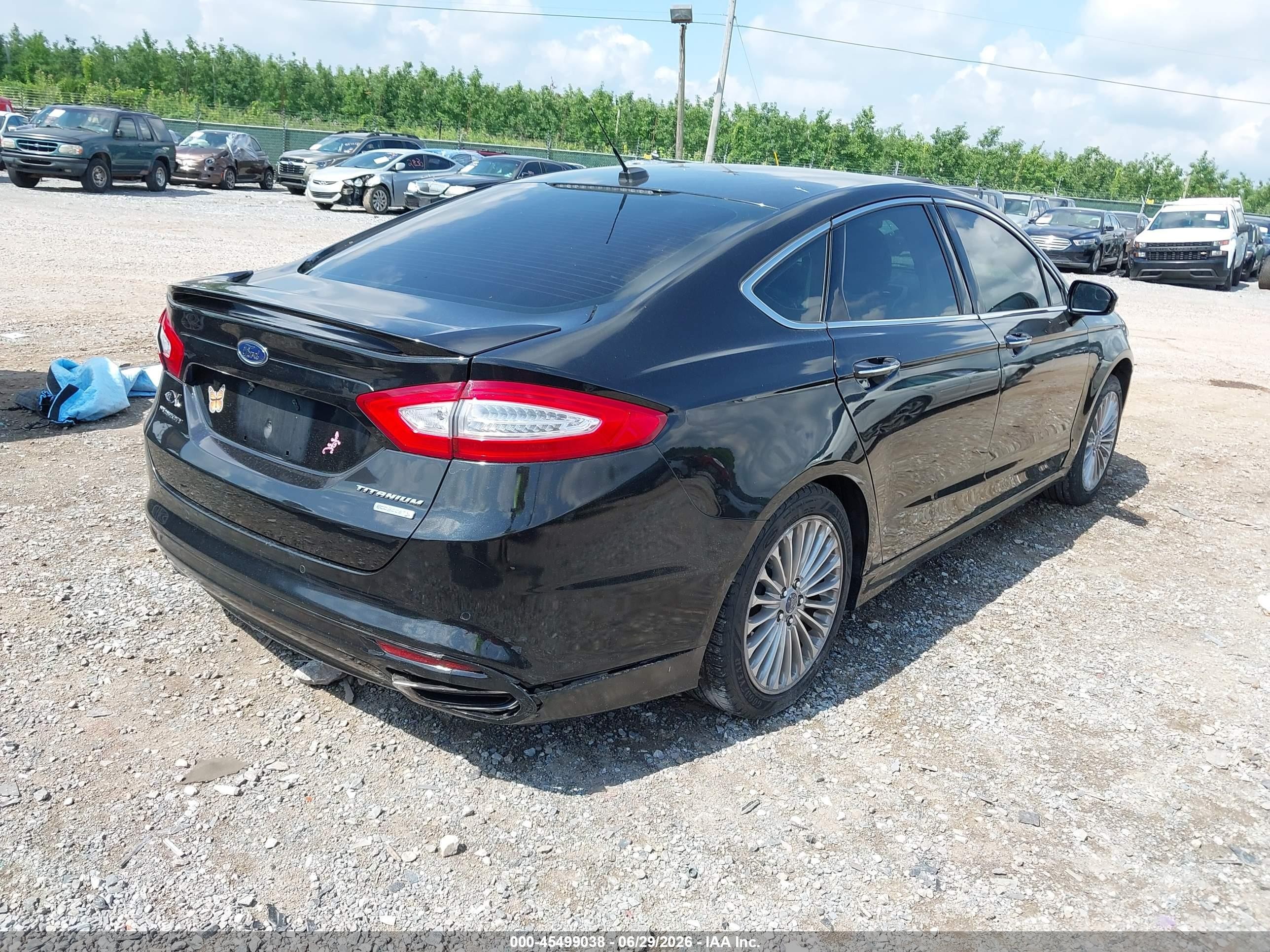 2014 Ford Fusion Titanium Черный vin: 3FA6P0K90ER382481