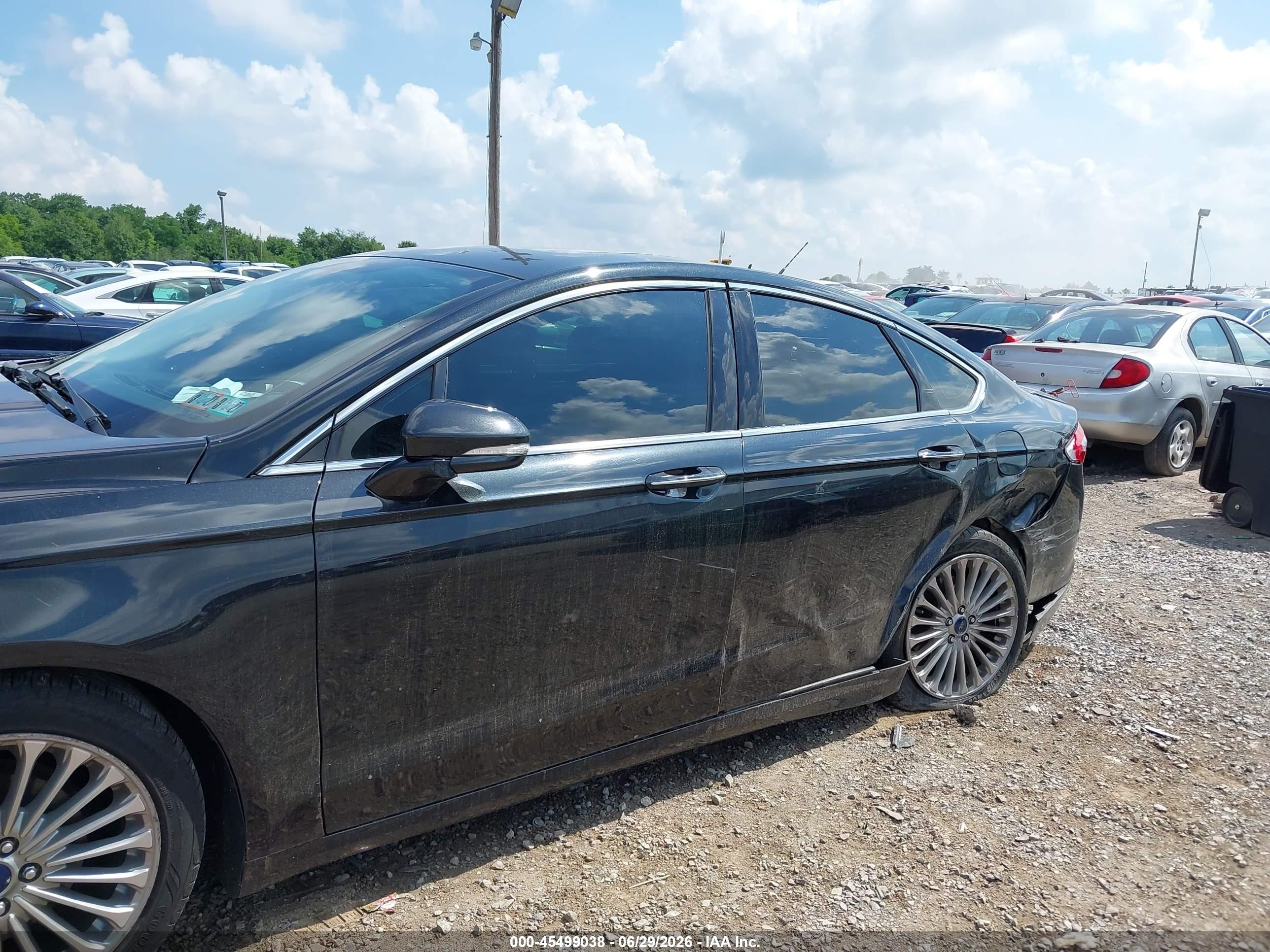 2014 Ford Fusion Titanium Черный vin: 3FA6P0K90ER382481