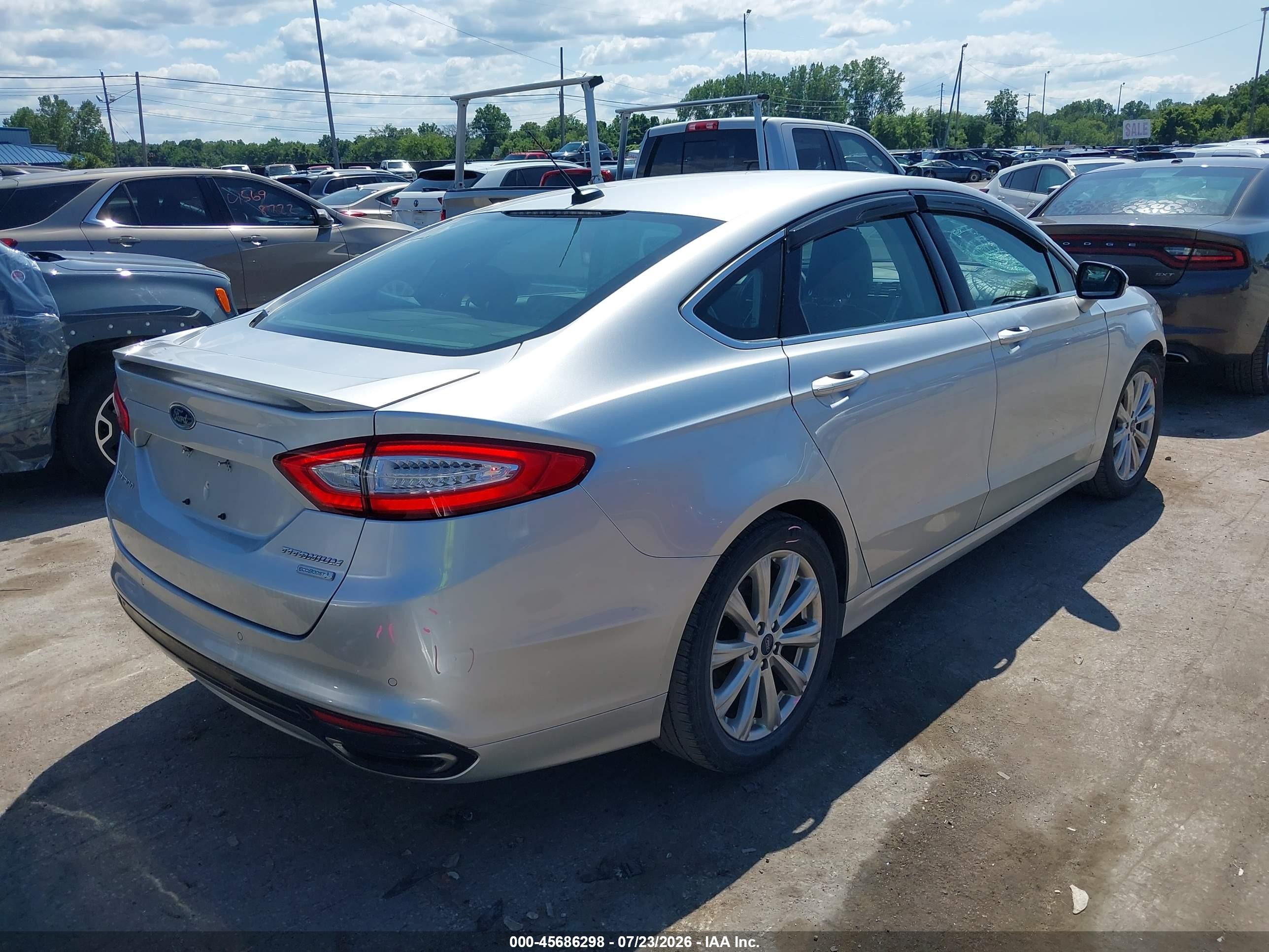 2015 Ford Fusion Titanium Silver vin: 3FA6P0K90FR103371
