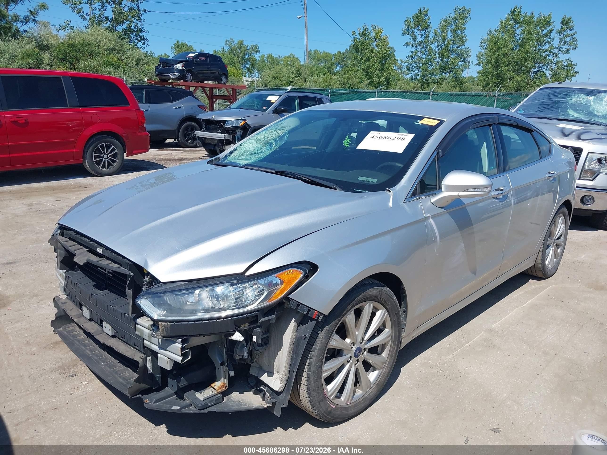 2015 Ford Fusion Titanium Silver vin: 3FA6P0K90FR103371