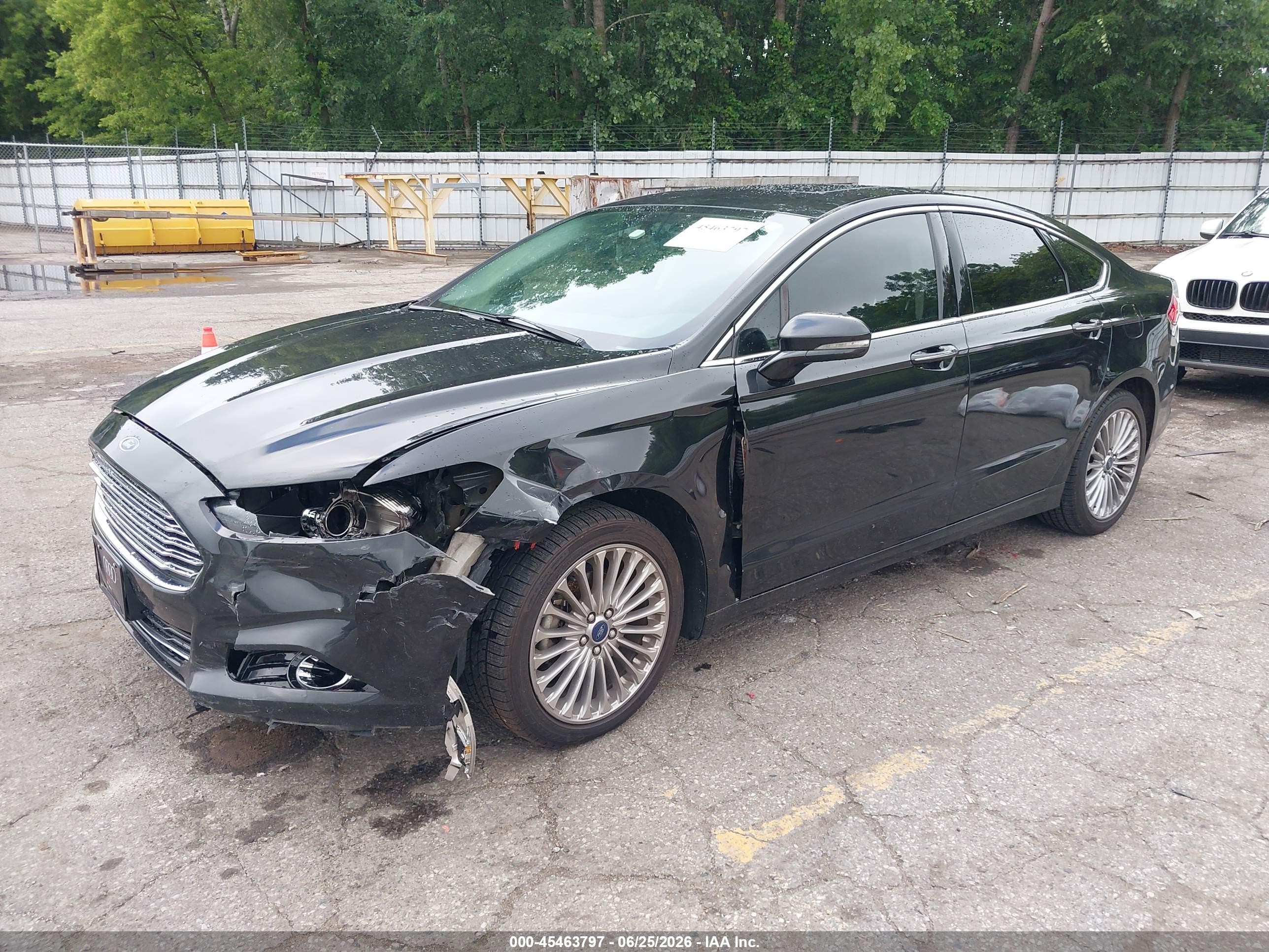 2015 Ford Fusion Titanium Черный vin: 3FA6P0K90FR106139