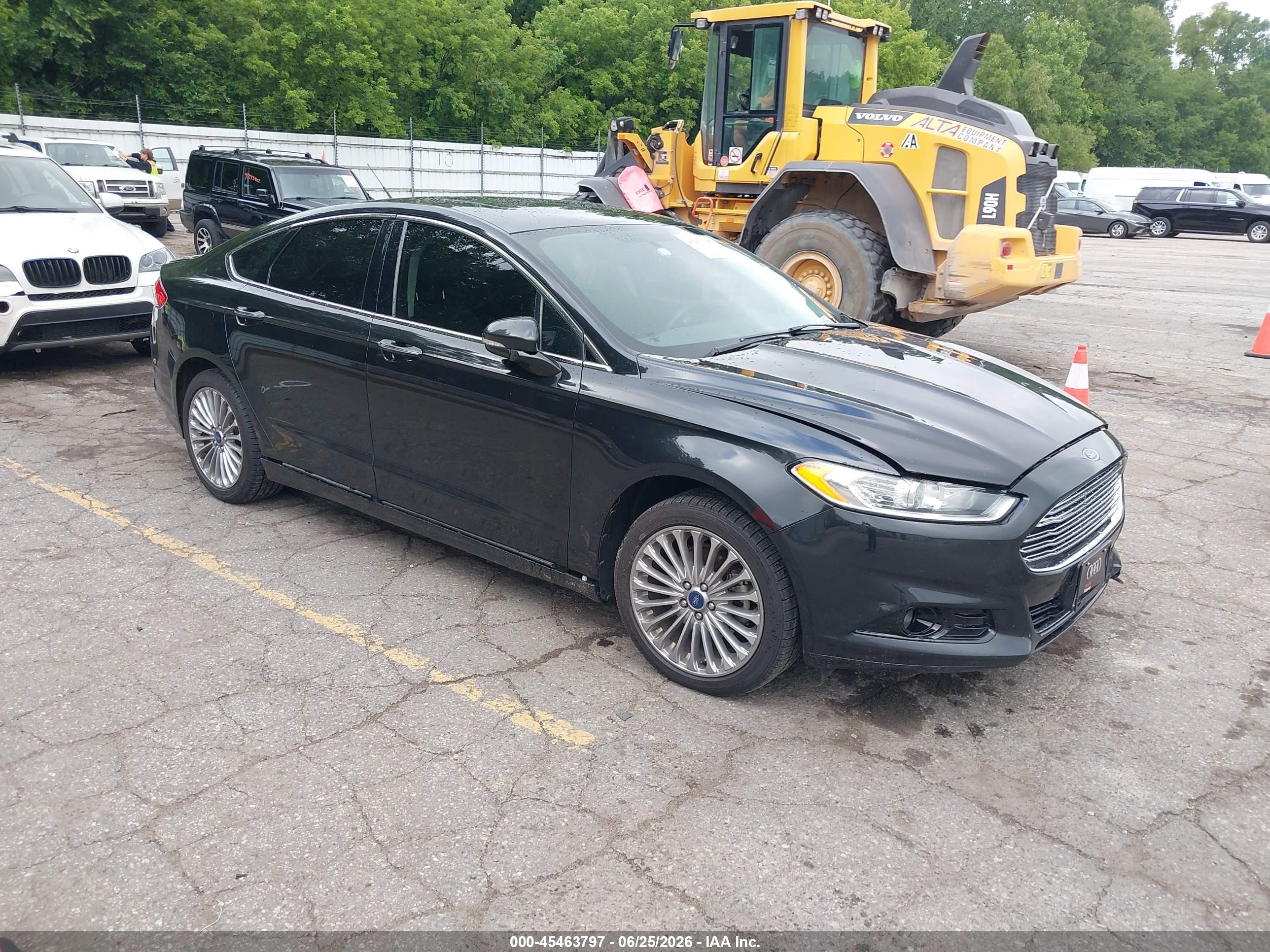 2015 Ford Fusion Titanium Черный vin: 3FA6P0K90FR106139