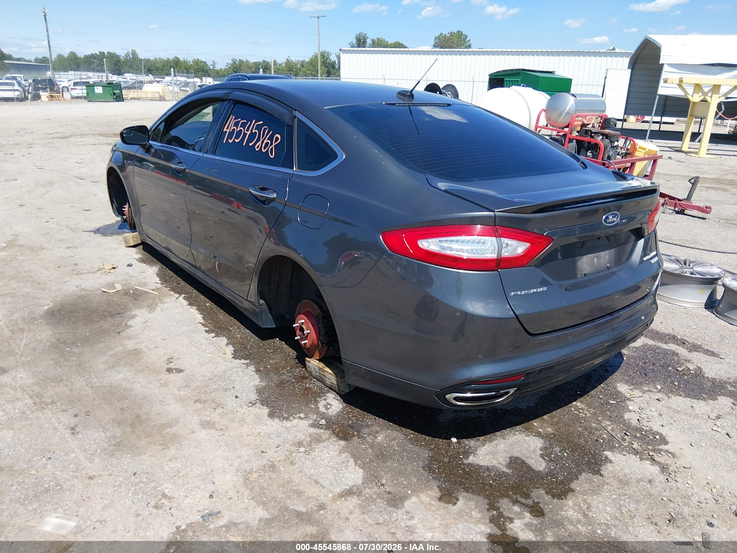 2016 Ford Fusion Titanium Серый vin: 3FA6P0K90GR332229