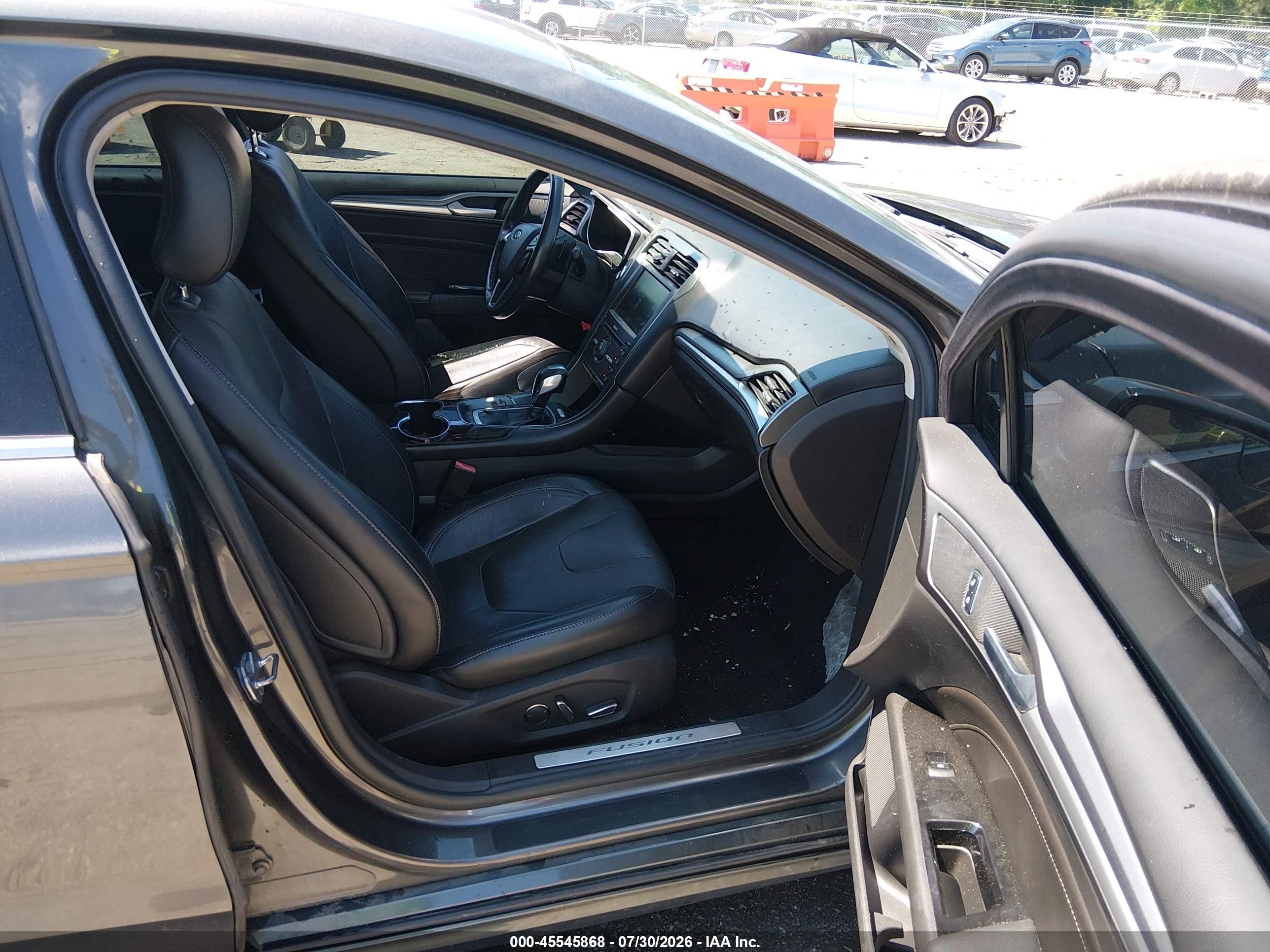 2016 Ford Fusion Titanium Серый vin: 3FA6P0K90GR332229