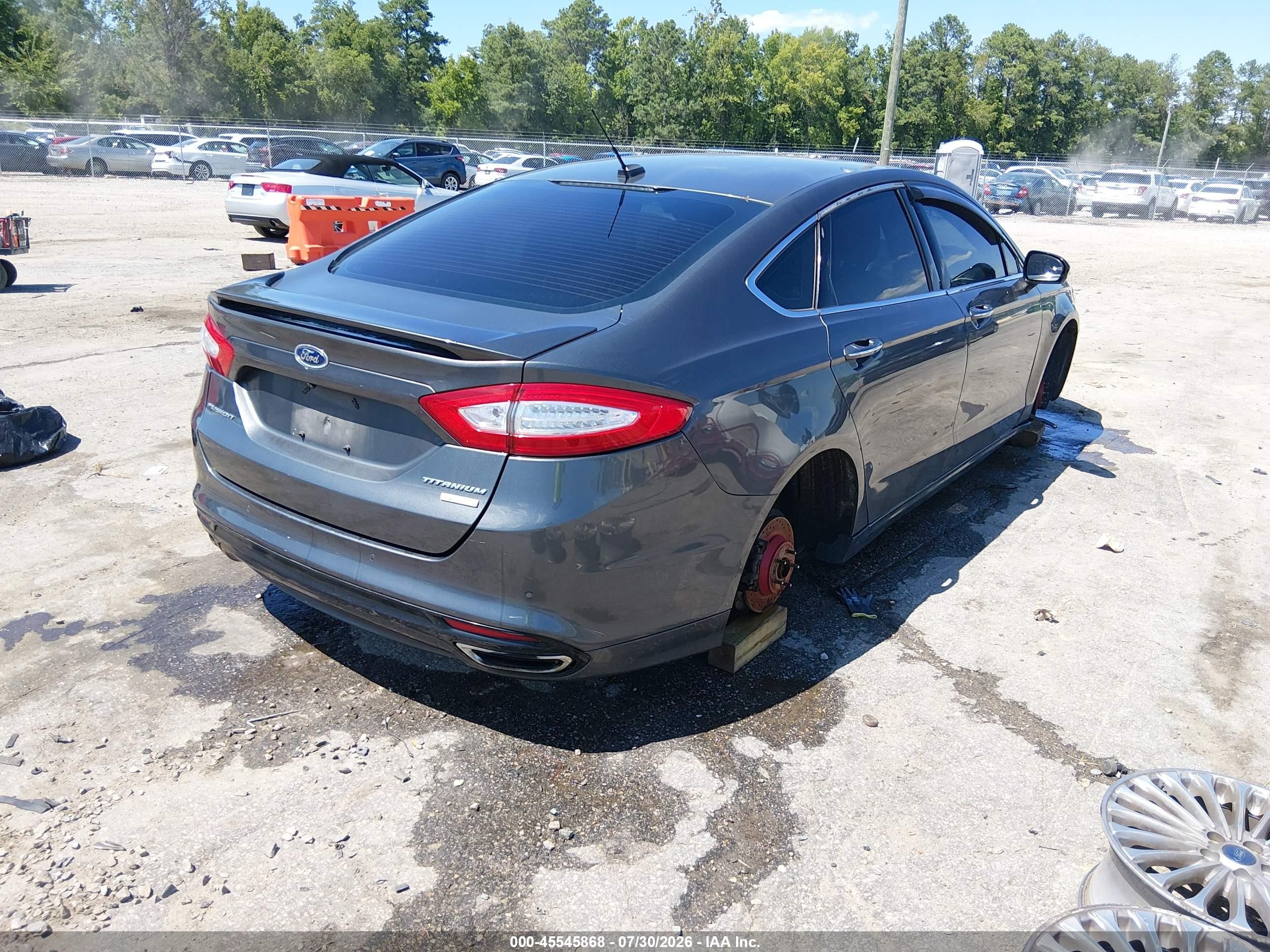 2016 Ford Fusion Titanium Серый vin: 3FA6P0K90GR332229