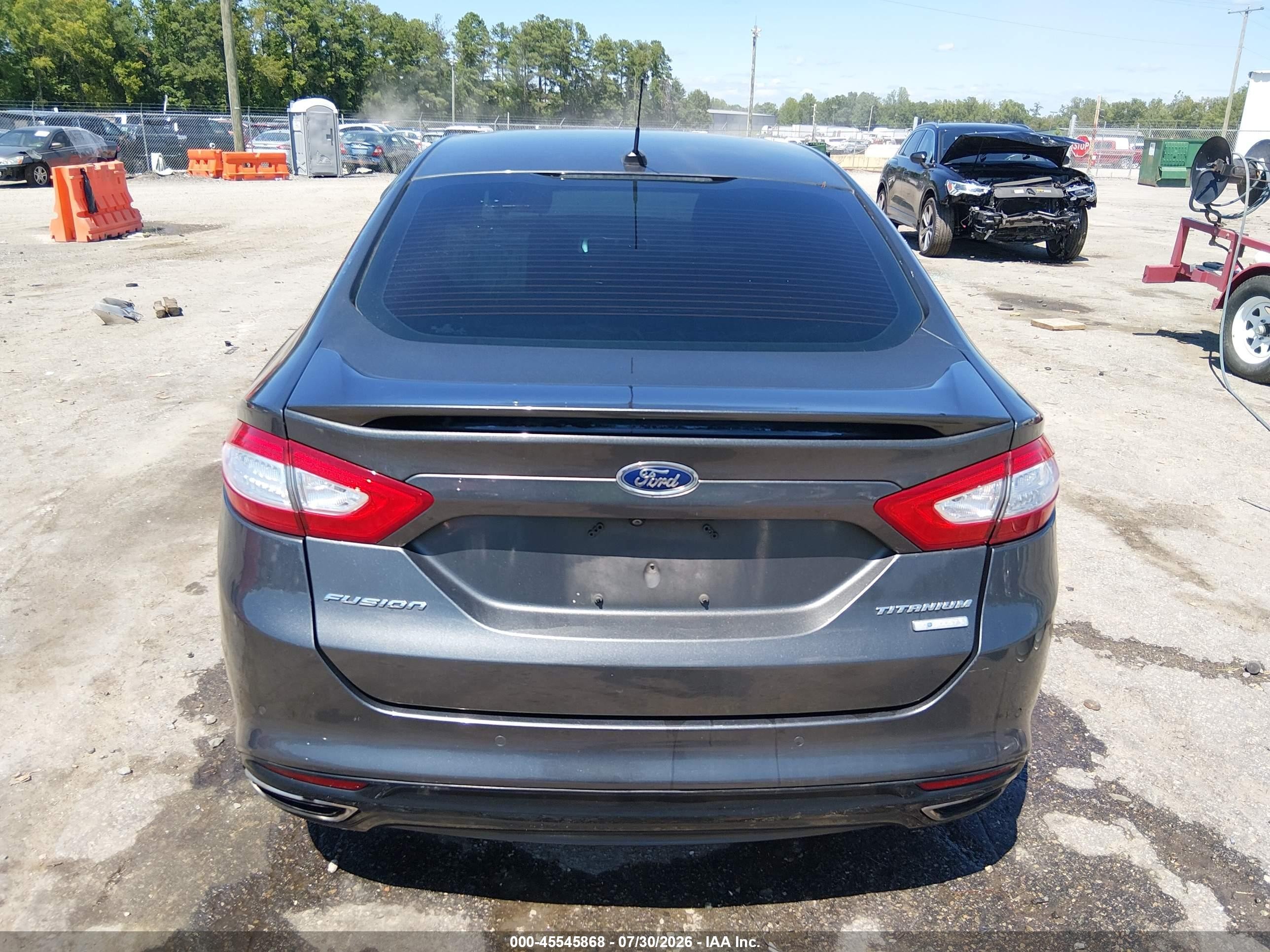 2016 Ford Fusion Titanium Серый vin: 3FA6P0K90GR332229