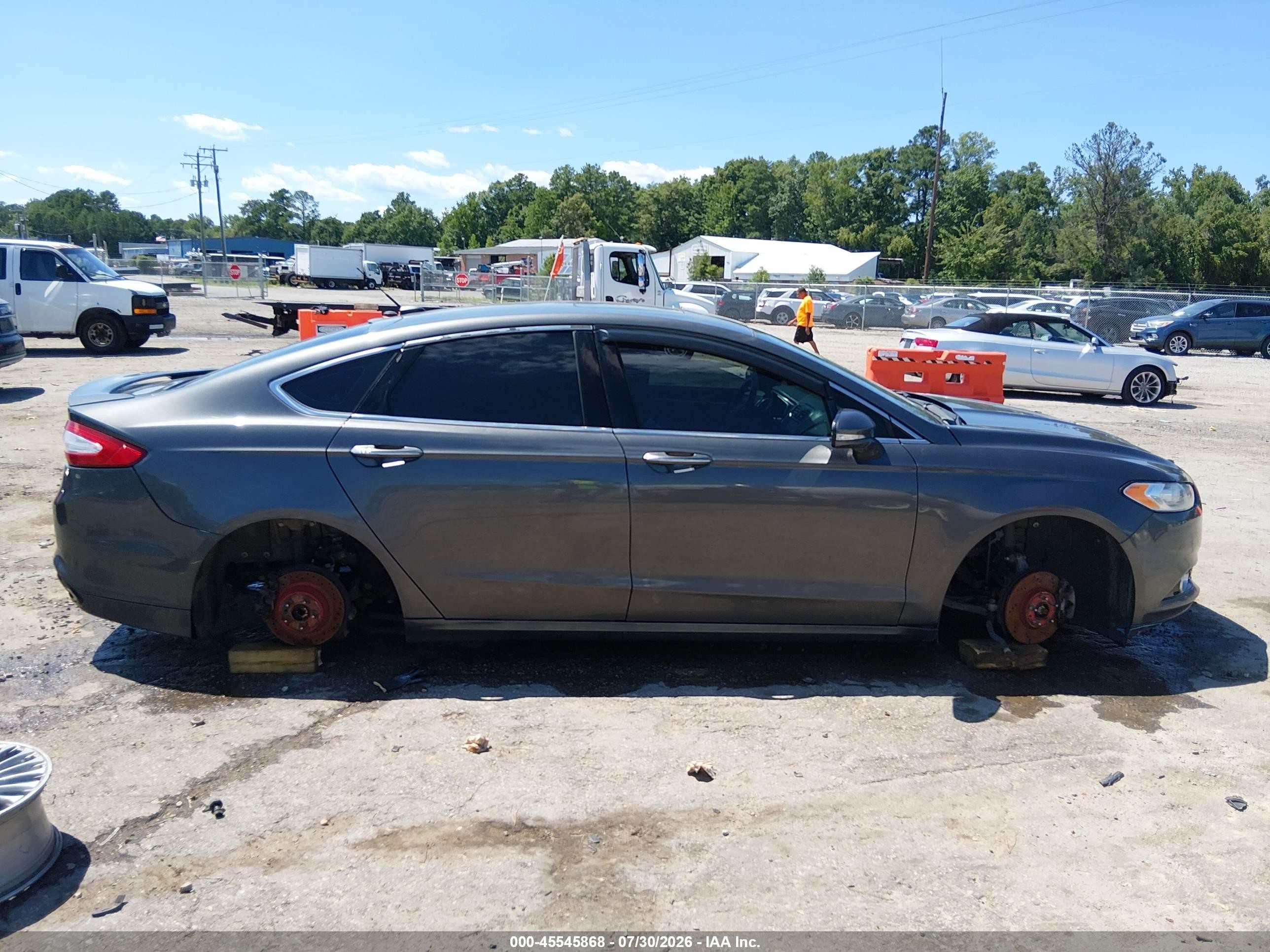 2016 Ford Fusion Titanium Серый vin: 3FA6P0K90GR332229