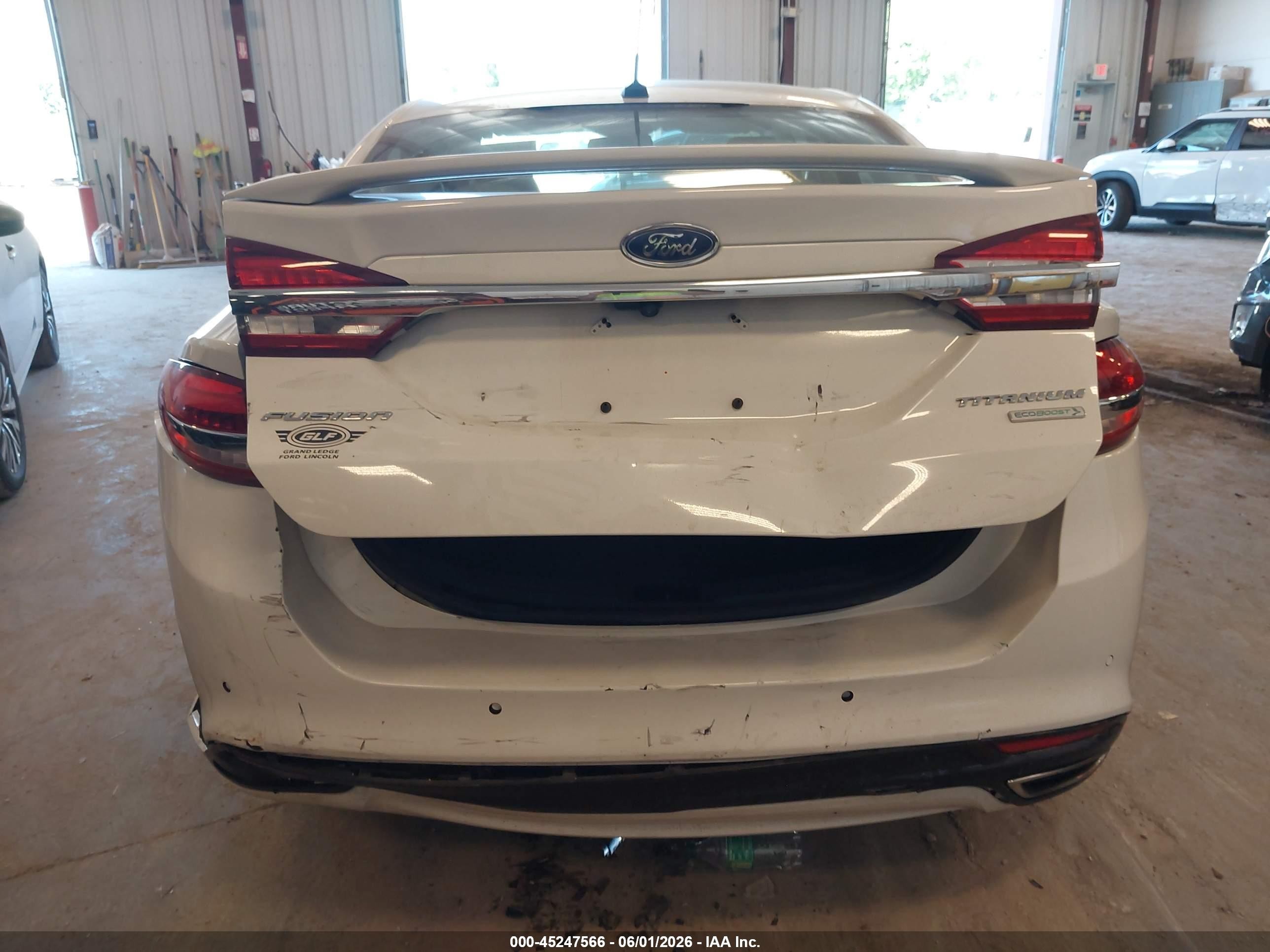 2017 Ford Fusion Titanium White vin: 3FA6P0K90HR175495