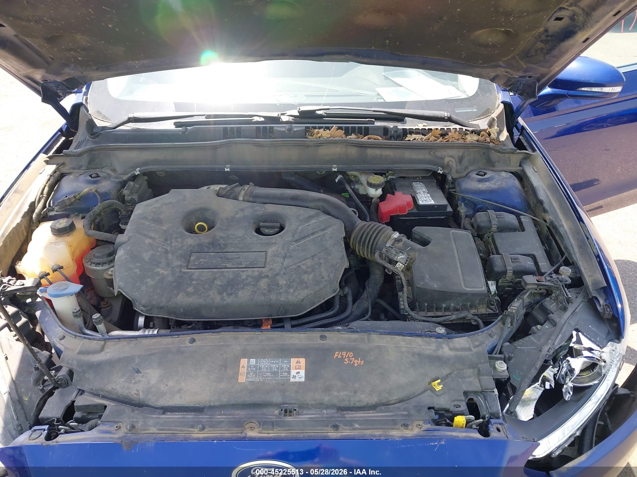 2013 Ford Fusion Titanium Blue vin: 3FA6P0K91DR103876