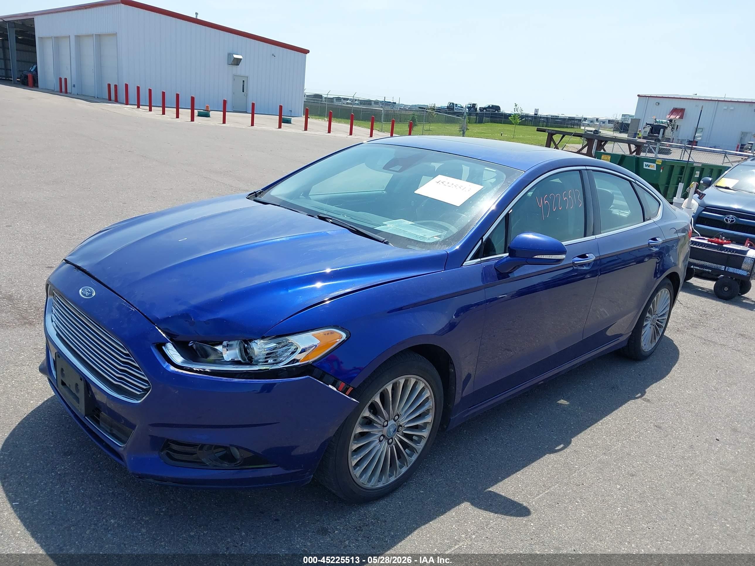 2013 Ford Fusion Titanium Blue vin: 3FA6P0K91DR103876
