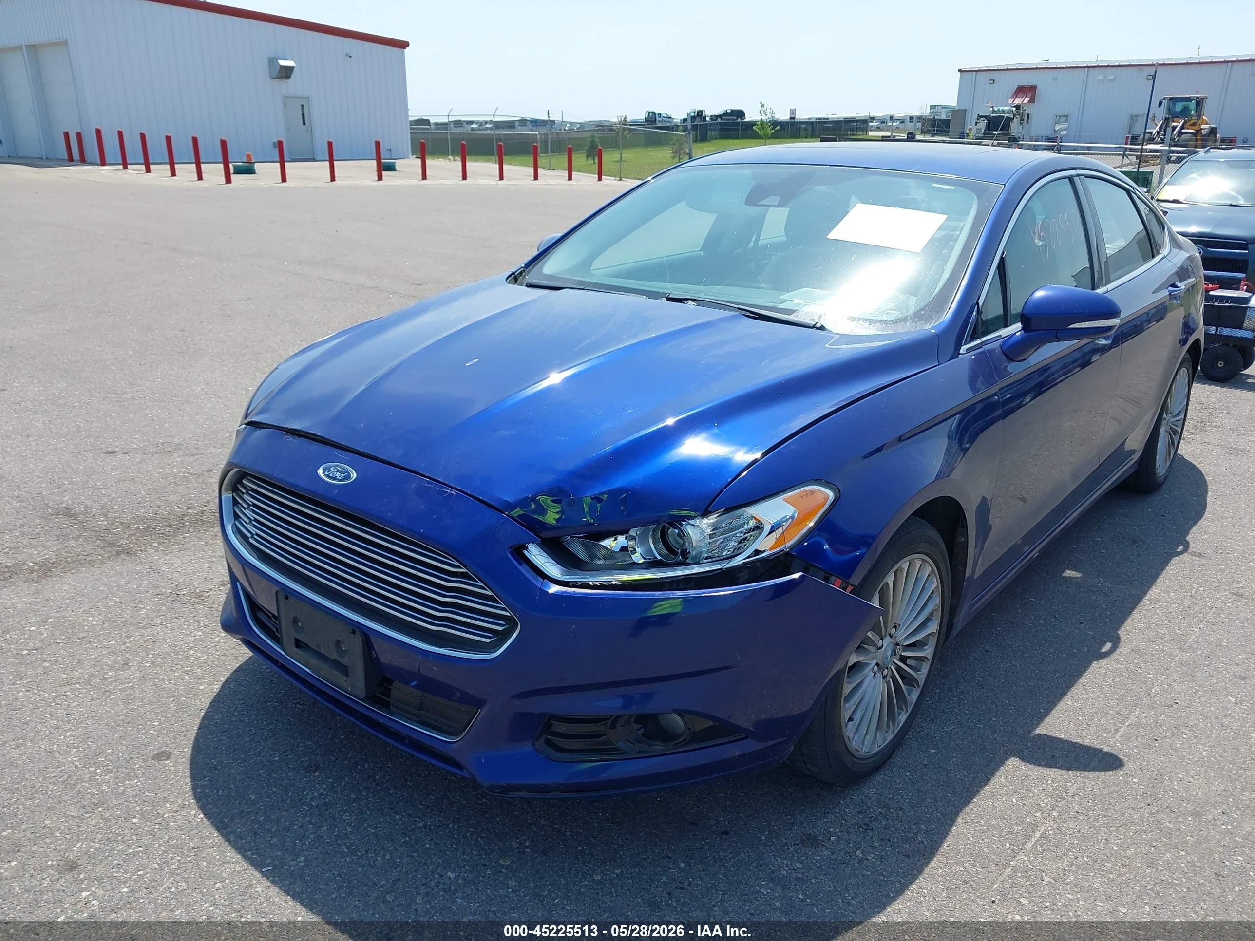 2013 Ford Fusion Titanium Blue vin: 3FA6P0K91DR103876