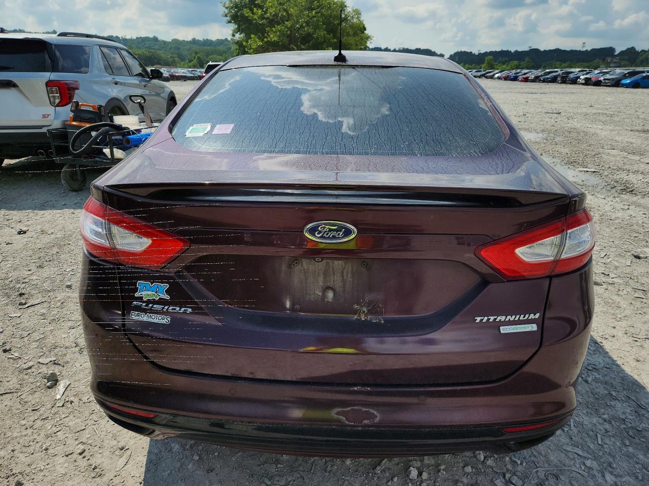 2013 Ford Fusion Titanium Maroon vin: 3FA6P0K91DR161762