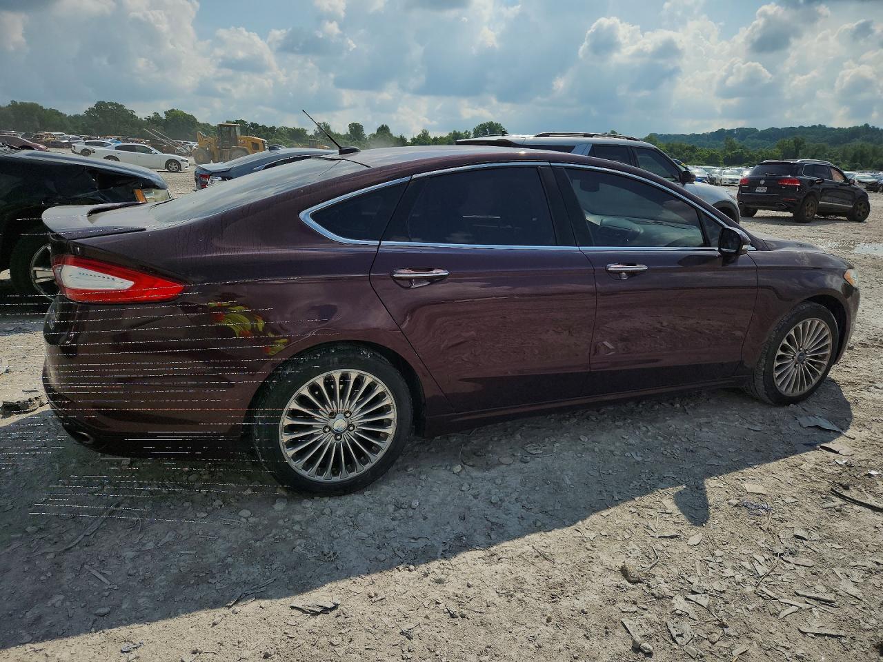 2013 Ford Fusion Titanium Maroon vin: 3FA6P0K91DR161762