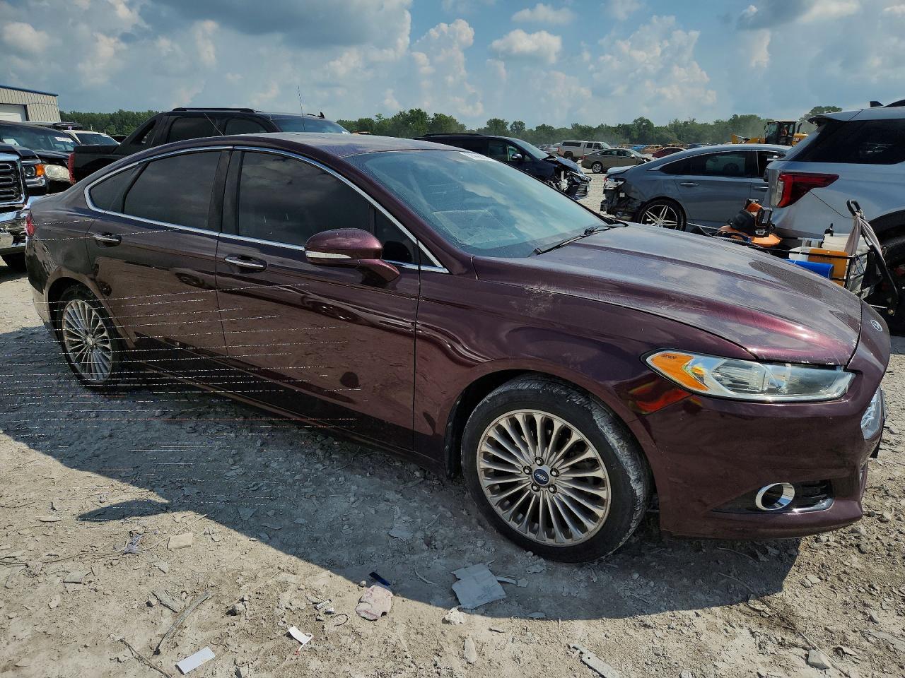 2013 Ford Fusion Titanium Maroon vin: 3FA6P0K91DR161762
