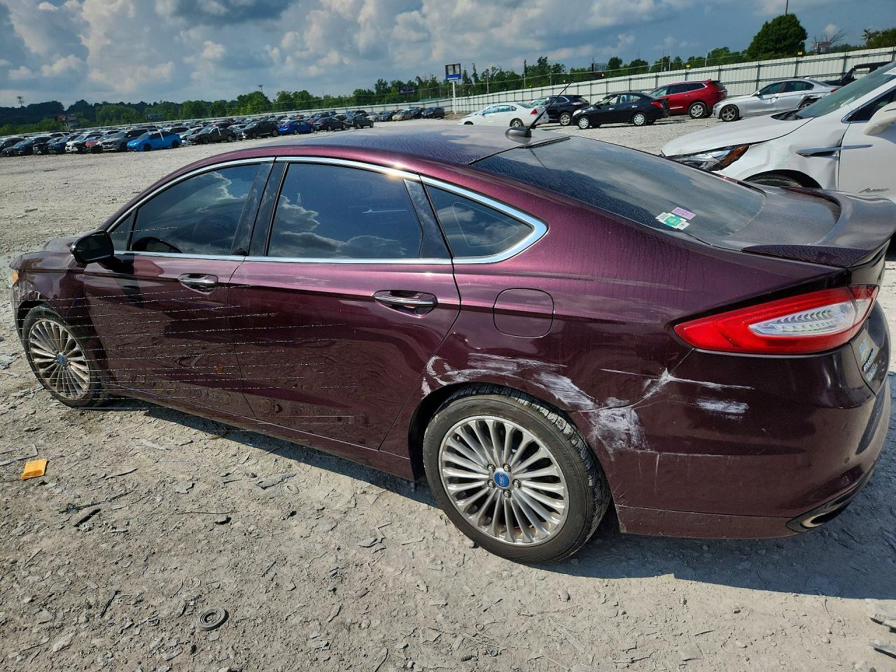 2013 Ford Fusion Titanium Maroon vin: 3FA6P0K91DR161762