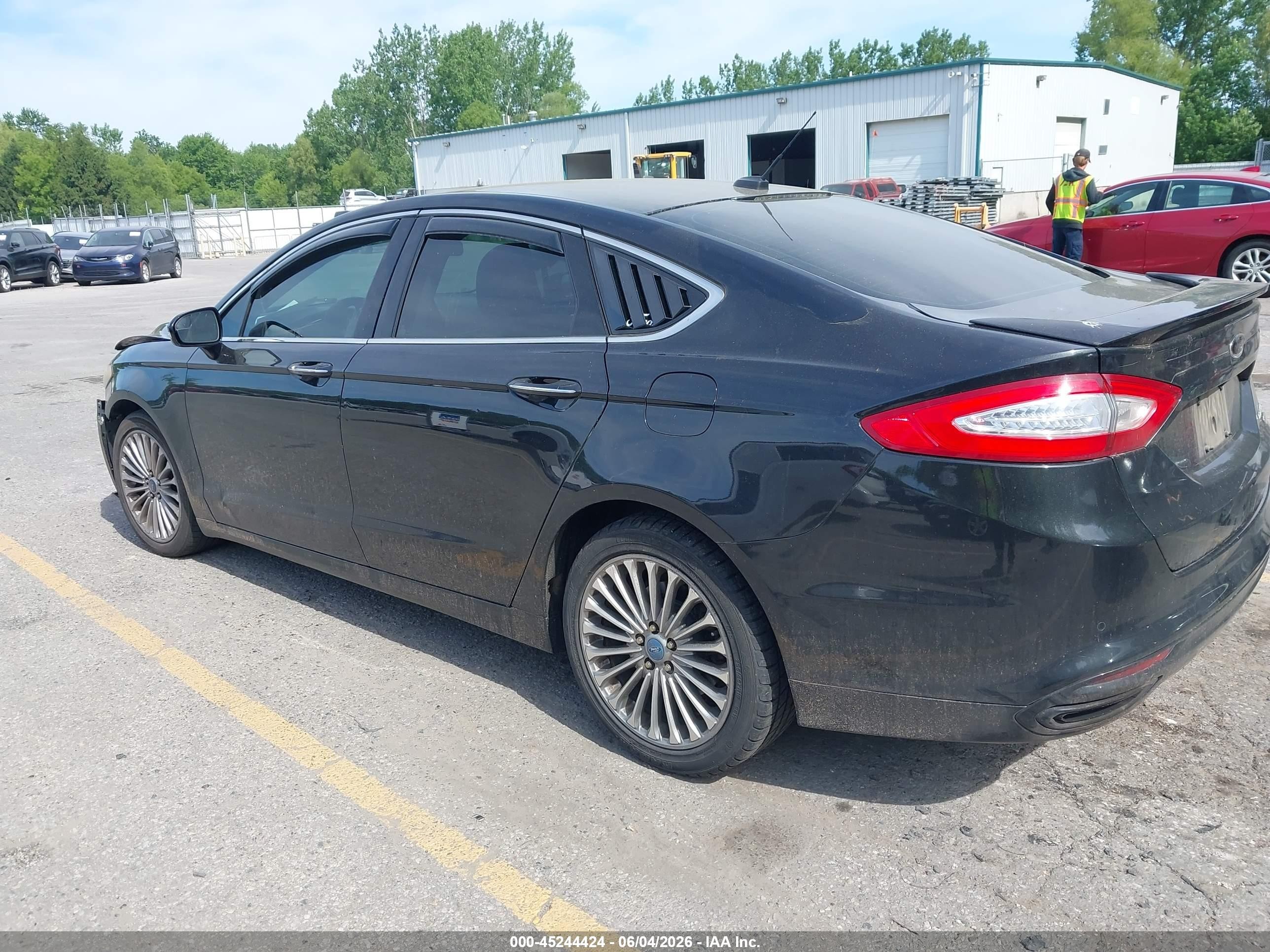 2014 Ford Fusion Titanium Black vin: 3FA6P0K91ER112997