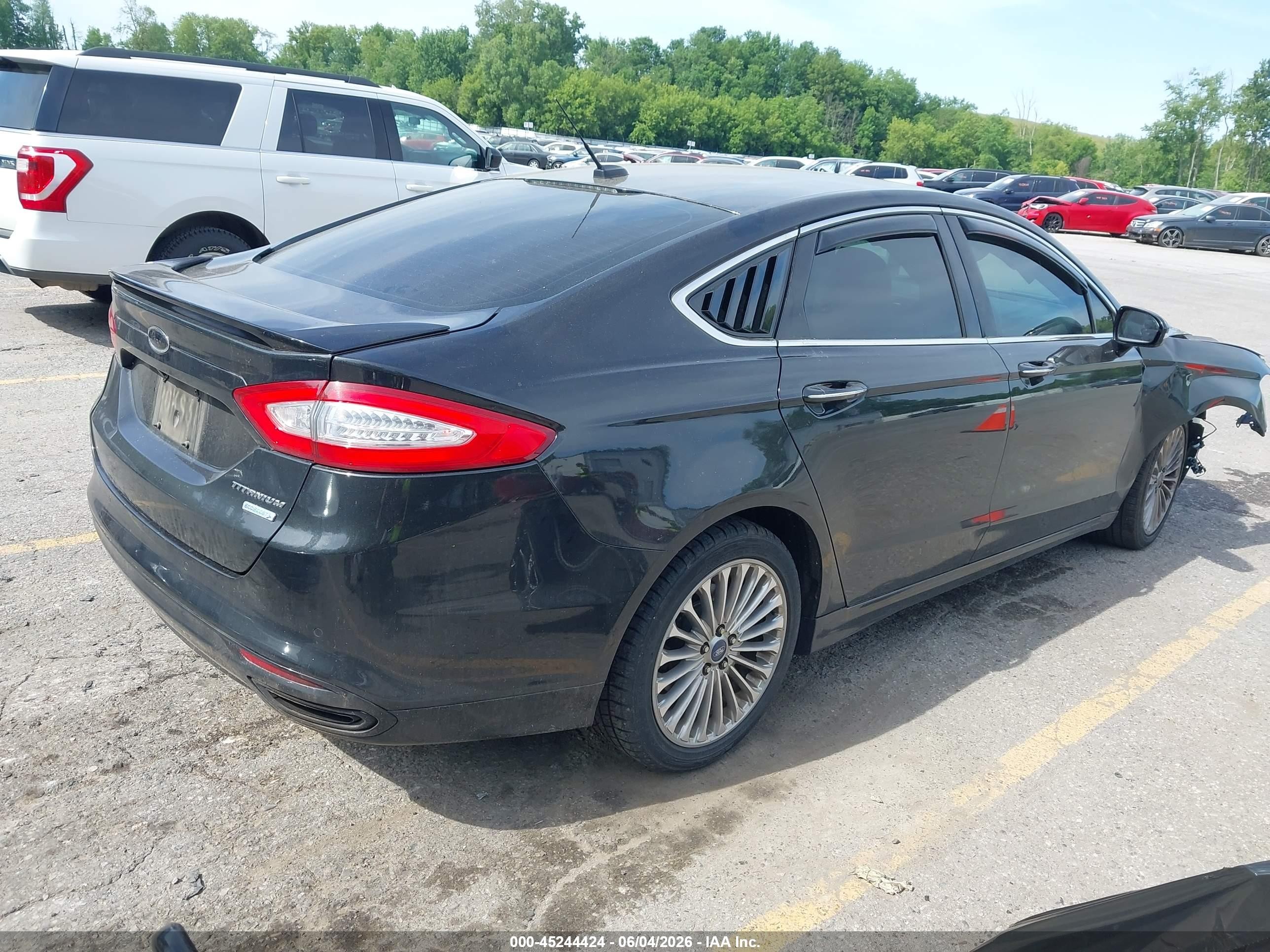 2014 Ford Fusion Titanium Black vin: 3FA6P0K91ER112997