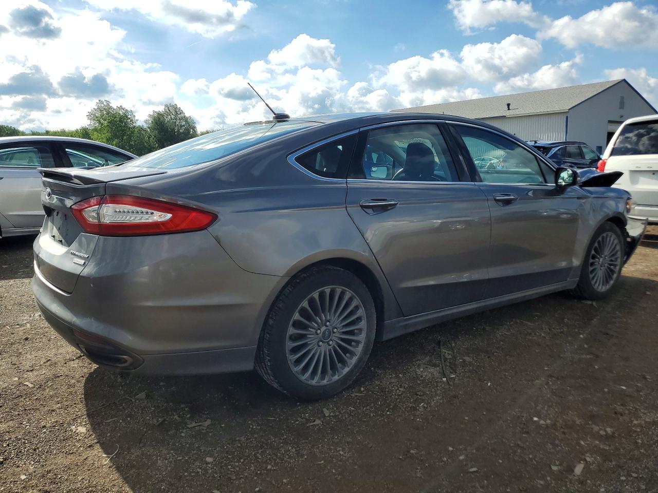 2014 Ford Fusion Titanium Gray vin: 3FA6P0K91ER123238