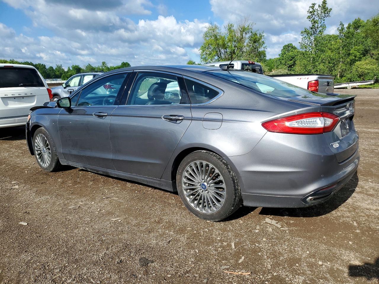 2014 Ford Fusion Titanium Gray vin: 3FA6P0K91ER123238