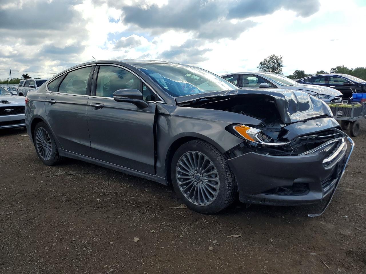 2014 Ford Fusion Titanium Gray vin: 3FA6P0K91ER123238