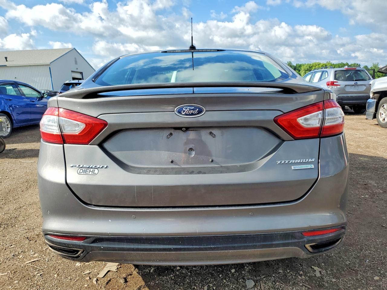 2014 Ford Fusion Titanium Gray vin: 3FA6P0K91ER123238