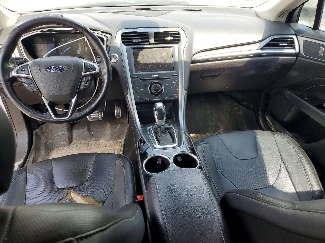 2014 Ford Fusion Titanium White vin: 3FA6P0K91ER133655