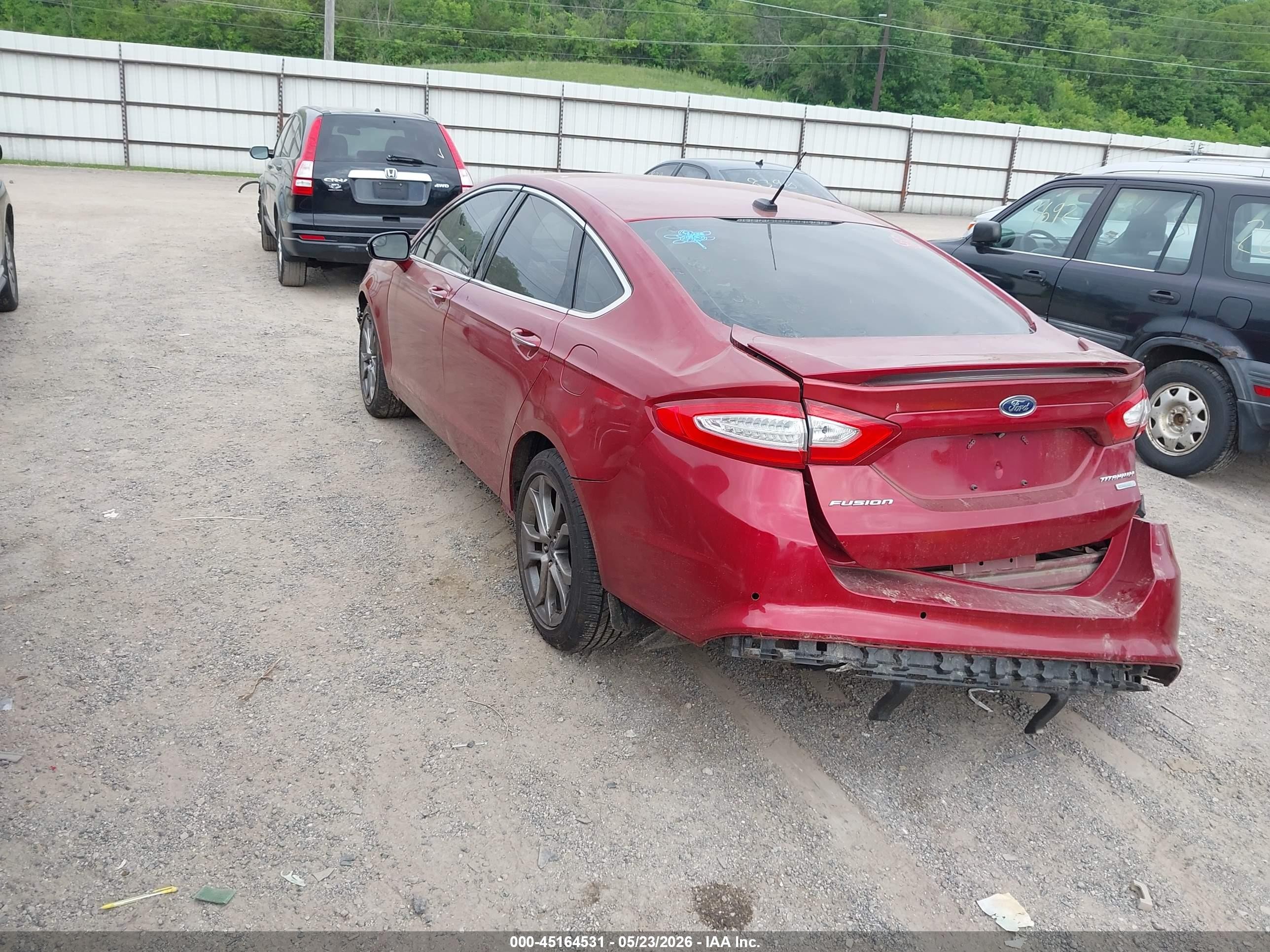 2014 Ford Fusion Titanium Red vin: 3FA6P0K91ER162542