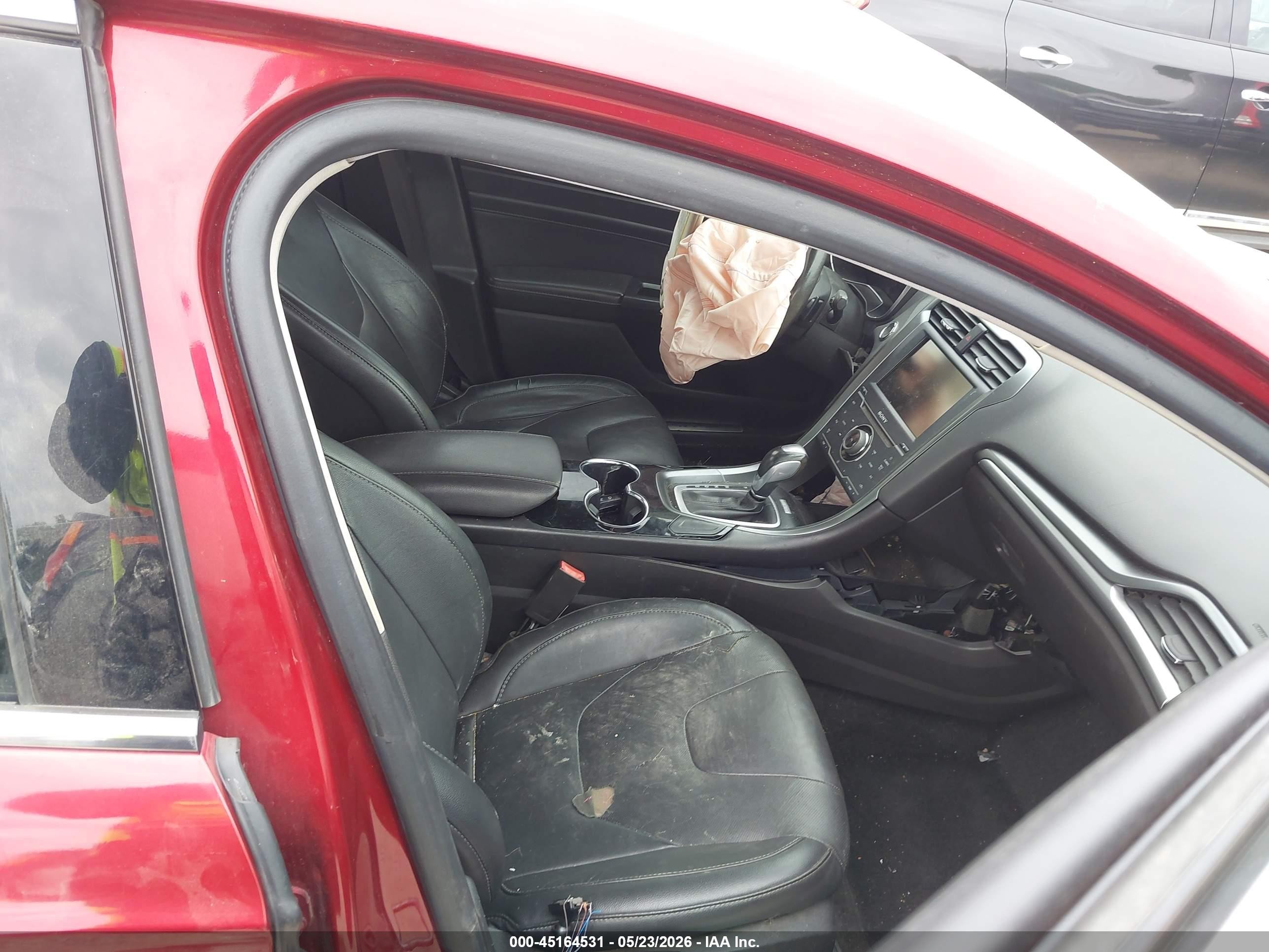 2014 Ford Fusion Titanium Red vin: 3FA6P0K91ER162542
