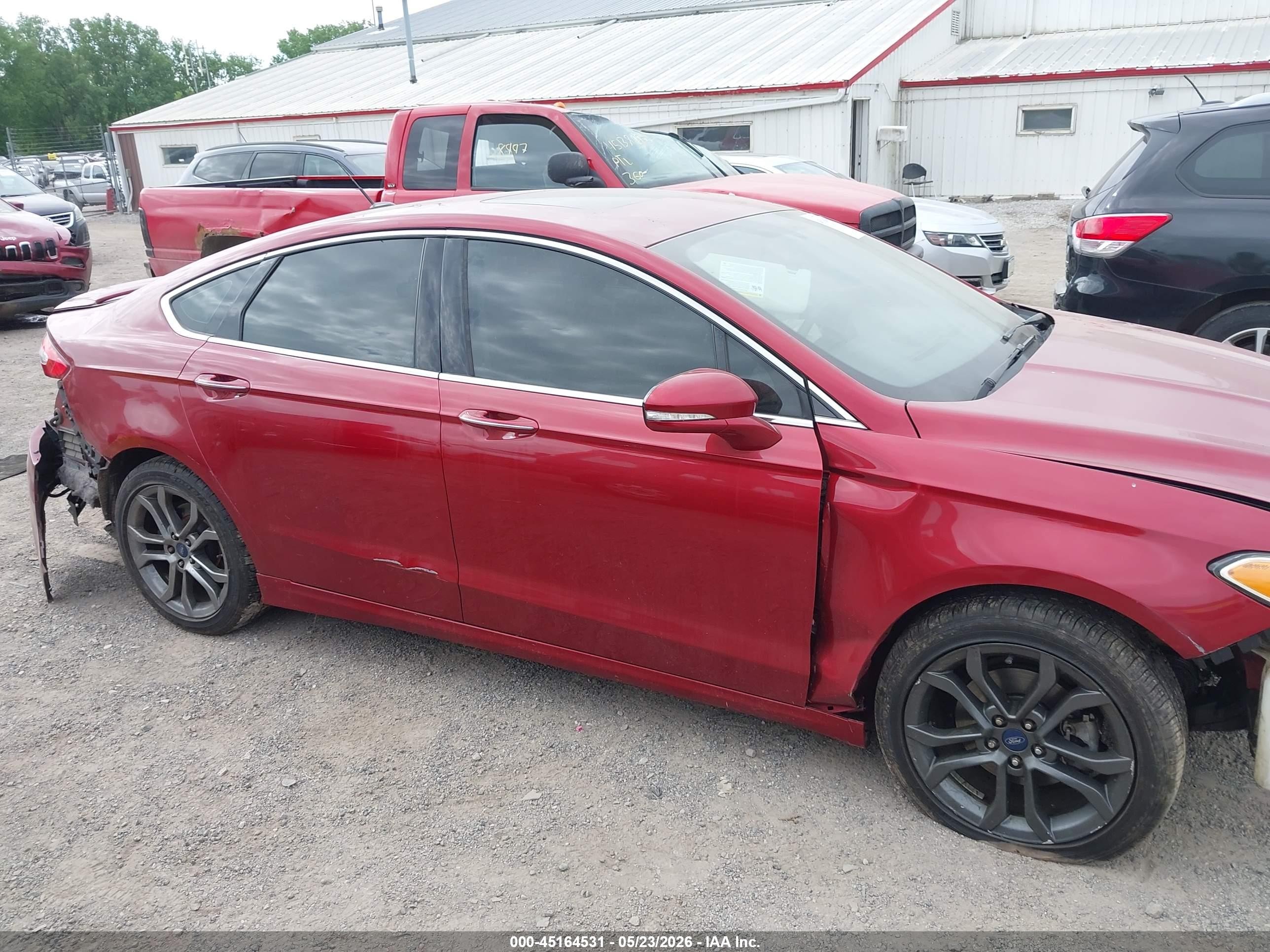 2014 Ford Fusion Titanium Red vin: 3FA6P0K91ER162542