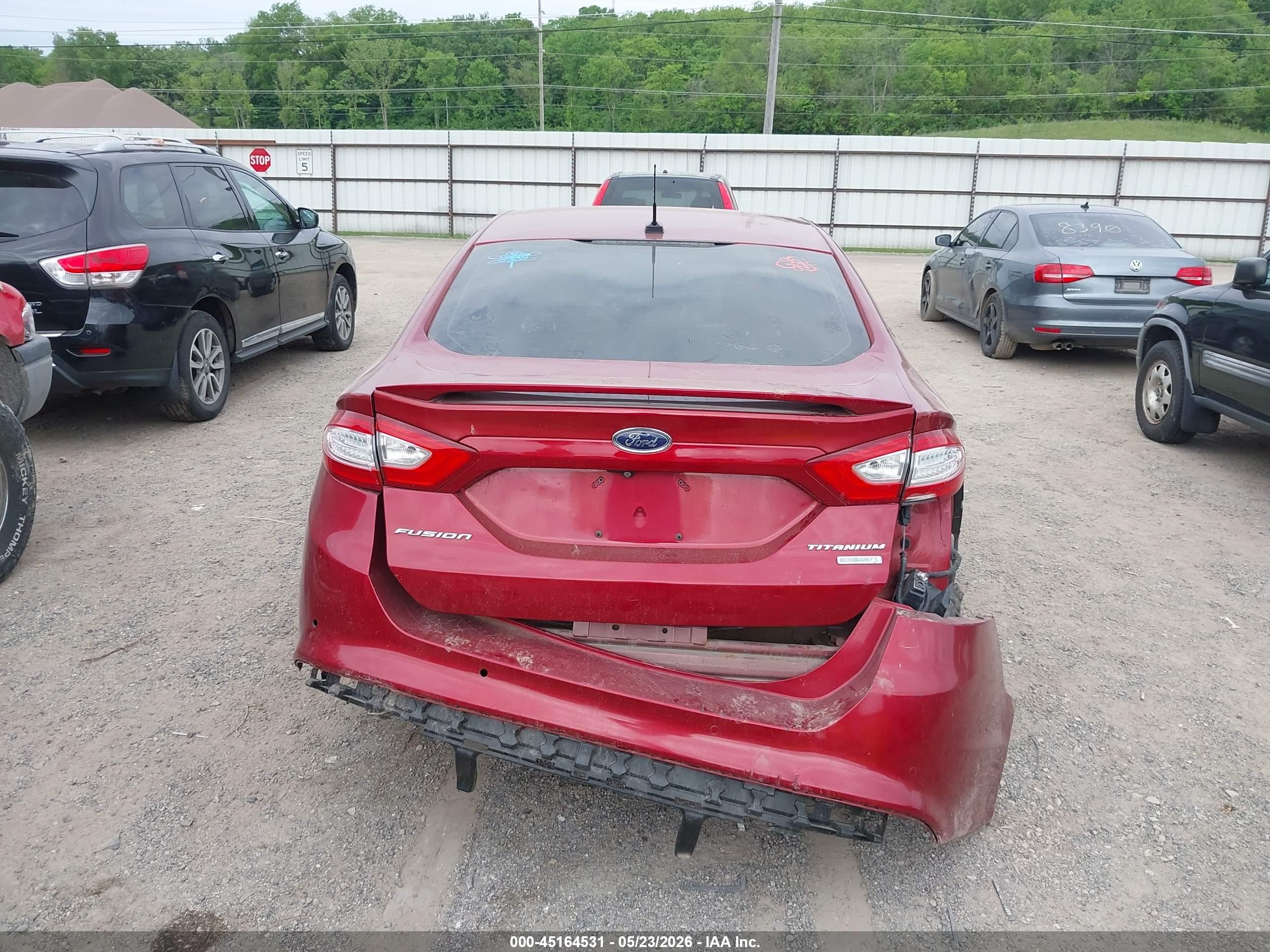 2014 Ford Fusion Titanium Red vin: 3FA6P0K91ER162542