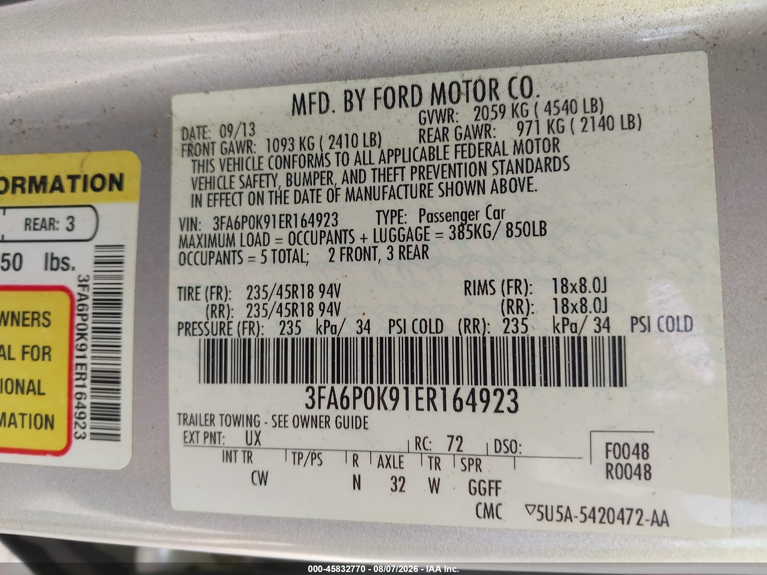 2014 Ford Fusion Titanium Silver vin: 3FA6P0K91ER164923