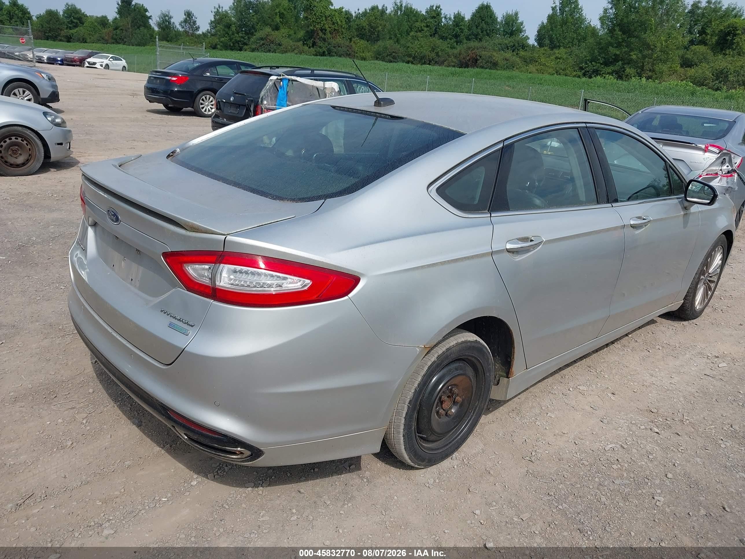 2014 Ford Fusion Titanium Silver vin: 3FA6P0K91ER164923